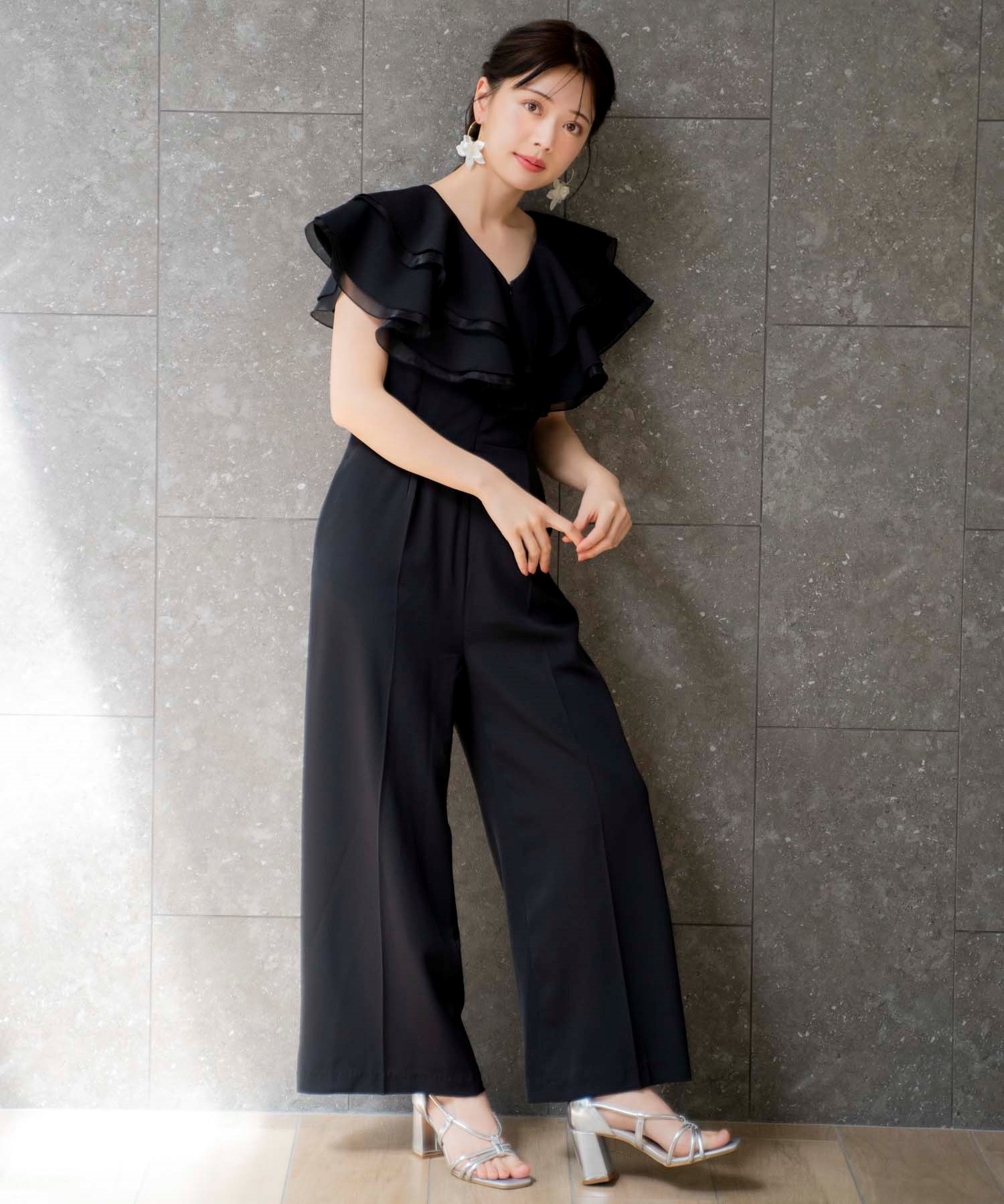 WEB限定】フロントジップフリルオールインワン | オールインワン