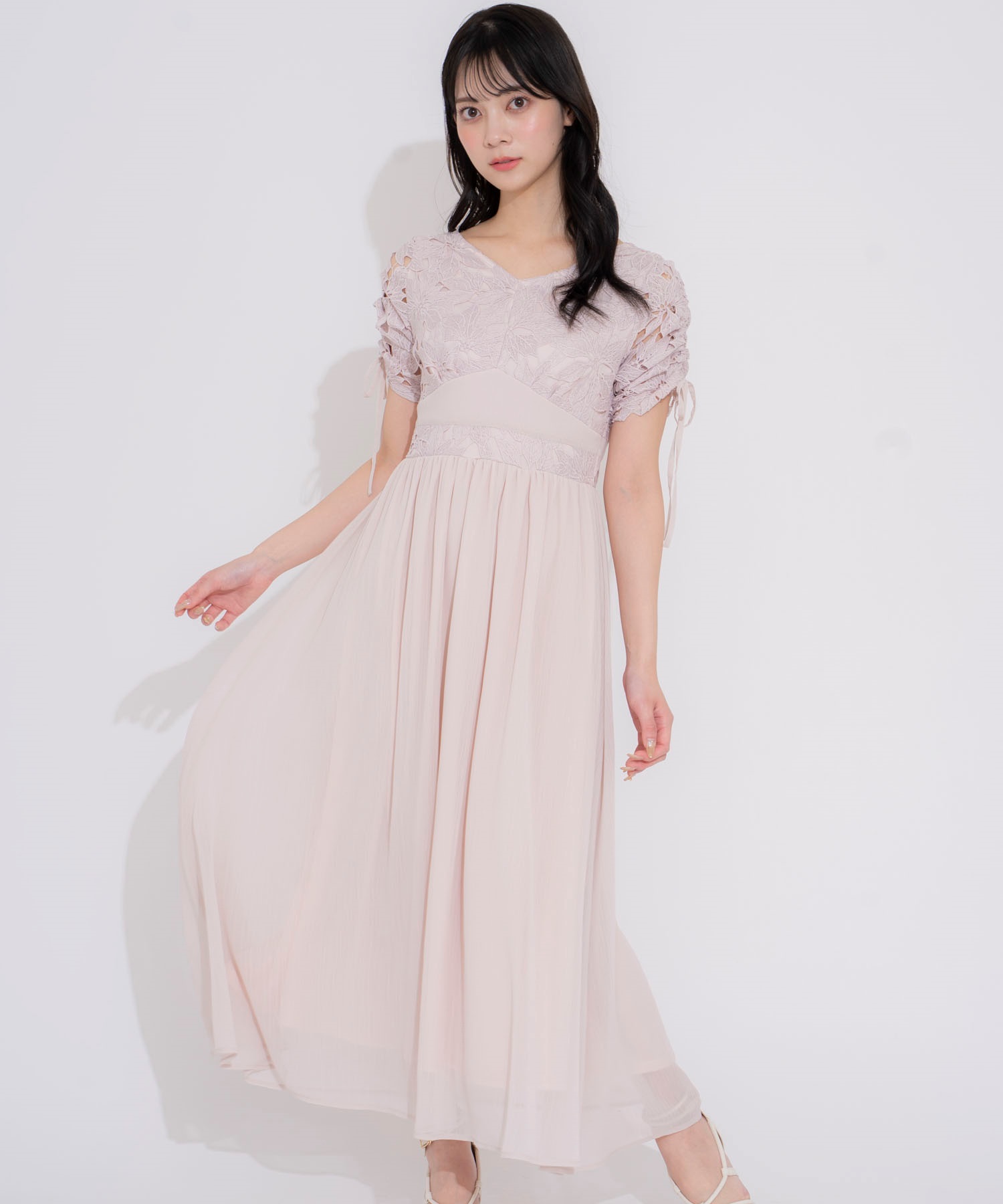 WEB限定】レースシアーロングワンピース | ロングワンピース | NOELA