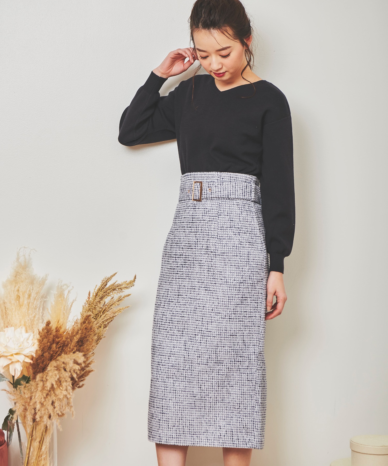 ツイードドッキングワンピ | ロングワンピース | NOELA OFFICIAL WEB STORE