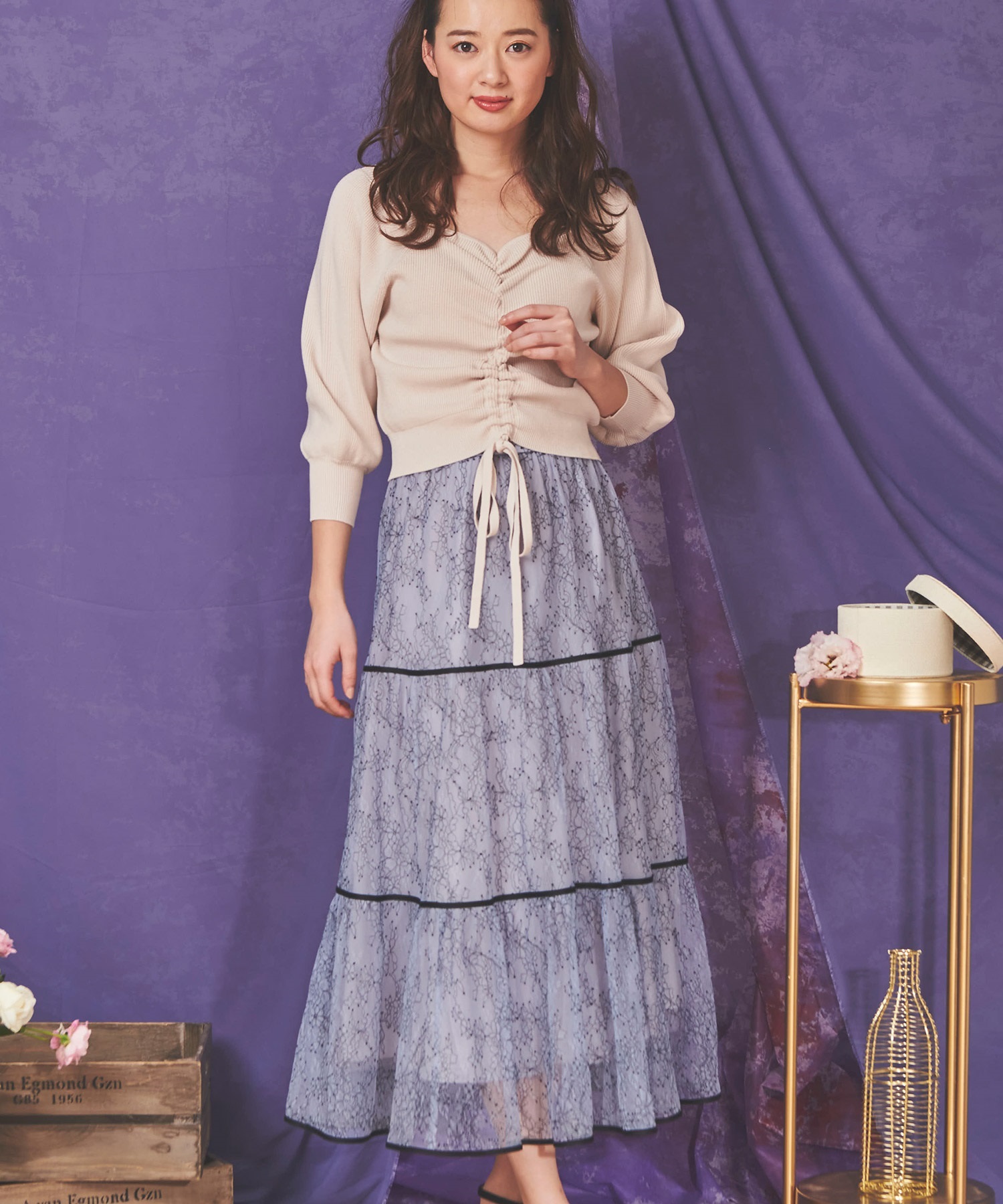 配色レーススカート | フレアスカート | NOELA OFFICIAL WEB STORE