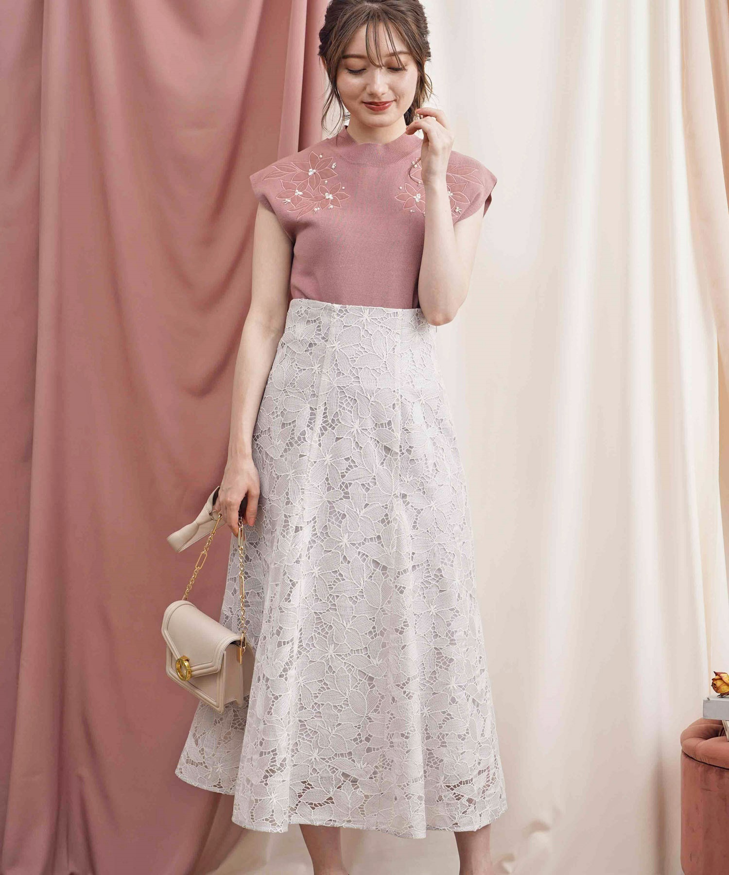 ボンディングレーススカート | フレアスカート | NOELA OFFICIAL WEB STORE