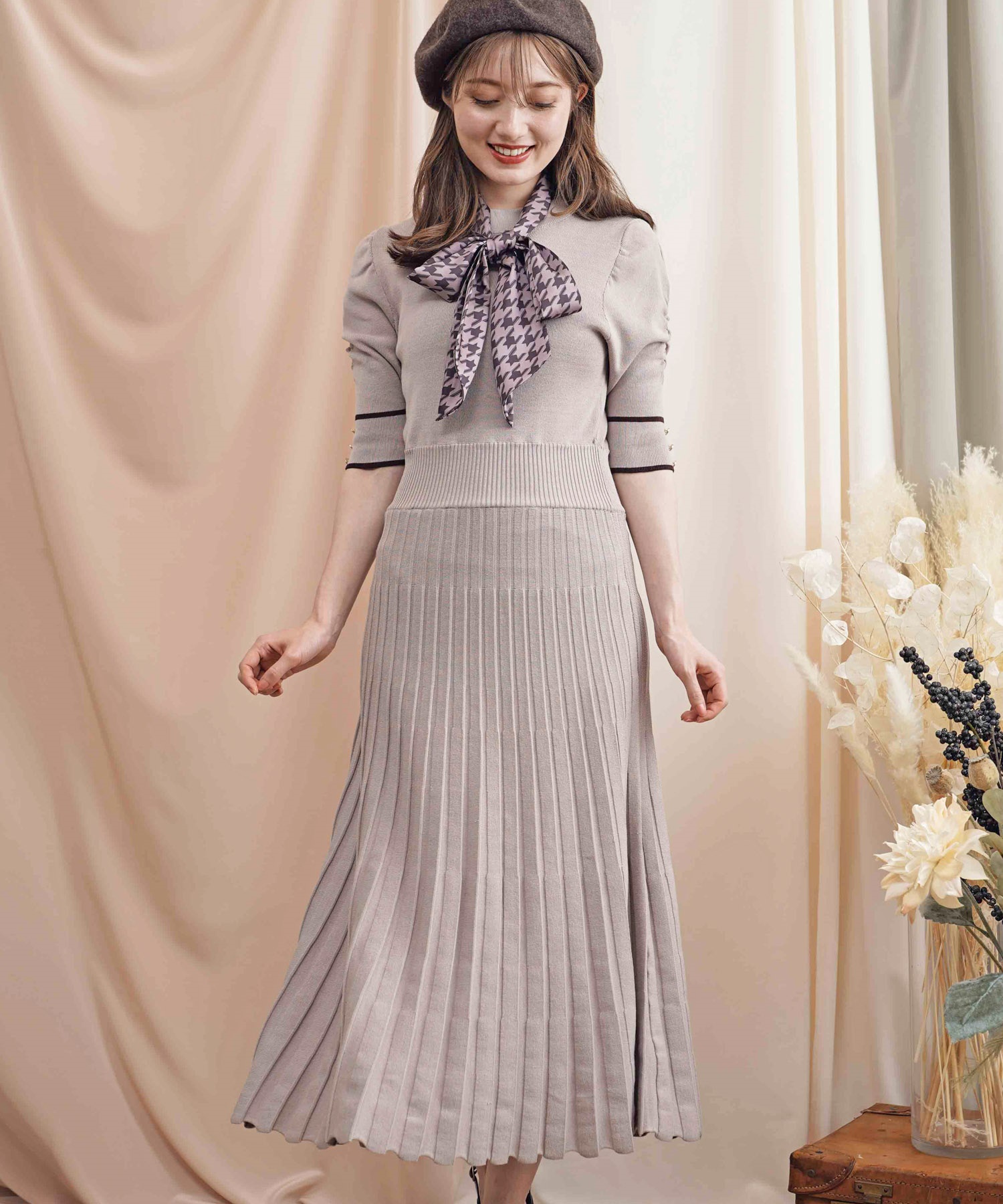 スカーフセットニットワンピース | ニットワンピース | NOELA OFFICIAL