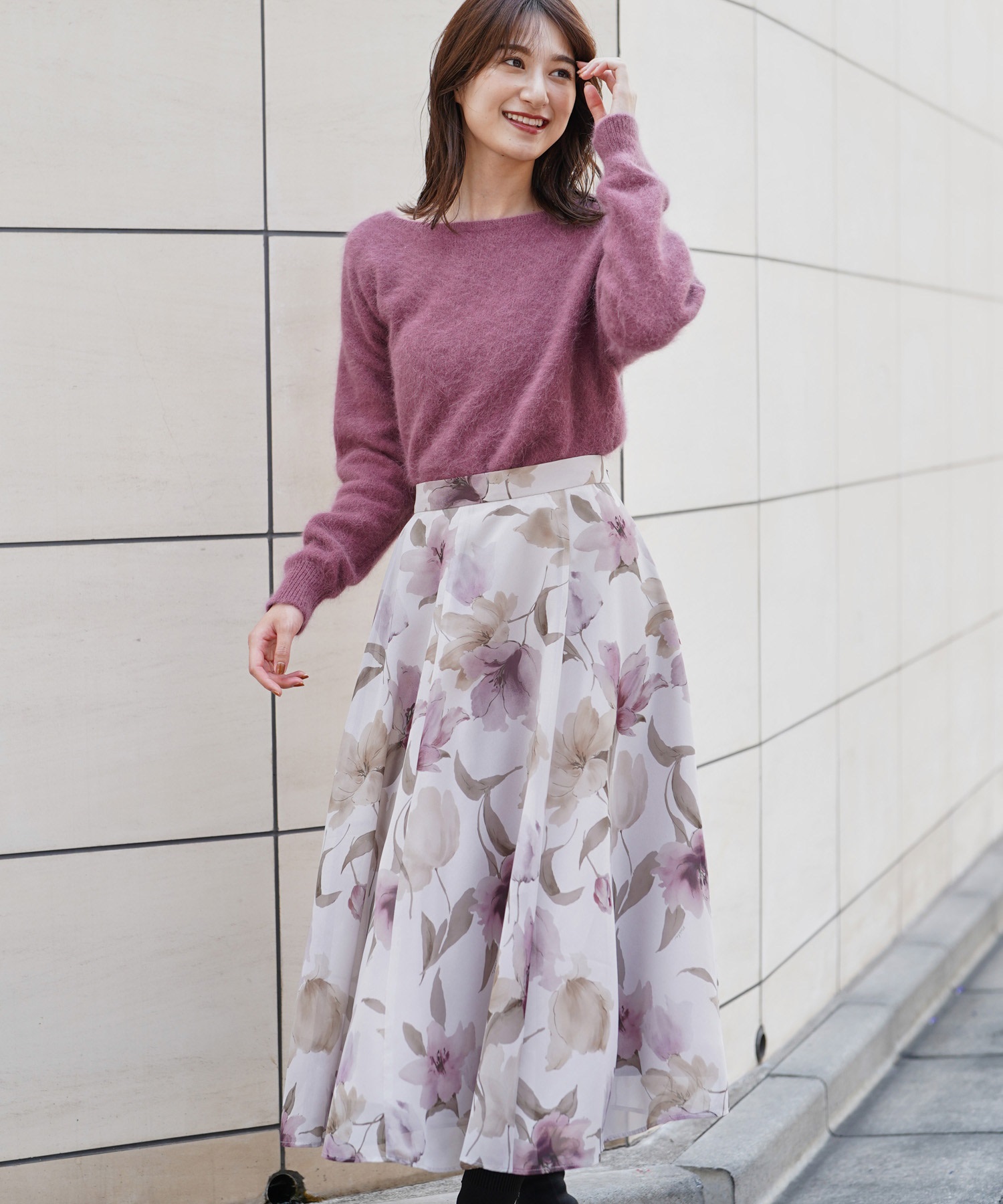 ぼかしフラワースカート | フレアスカート | NOELA OFFICIAL WEB STORE