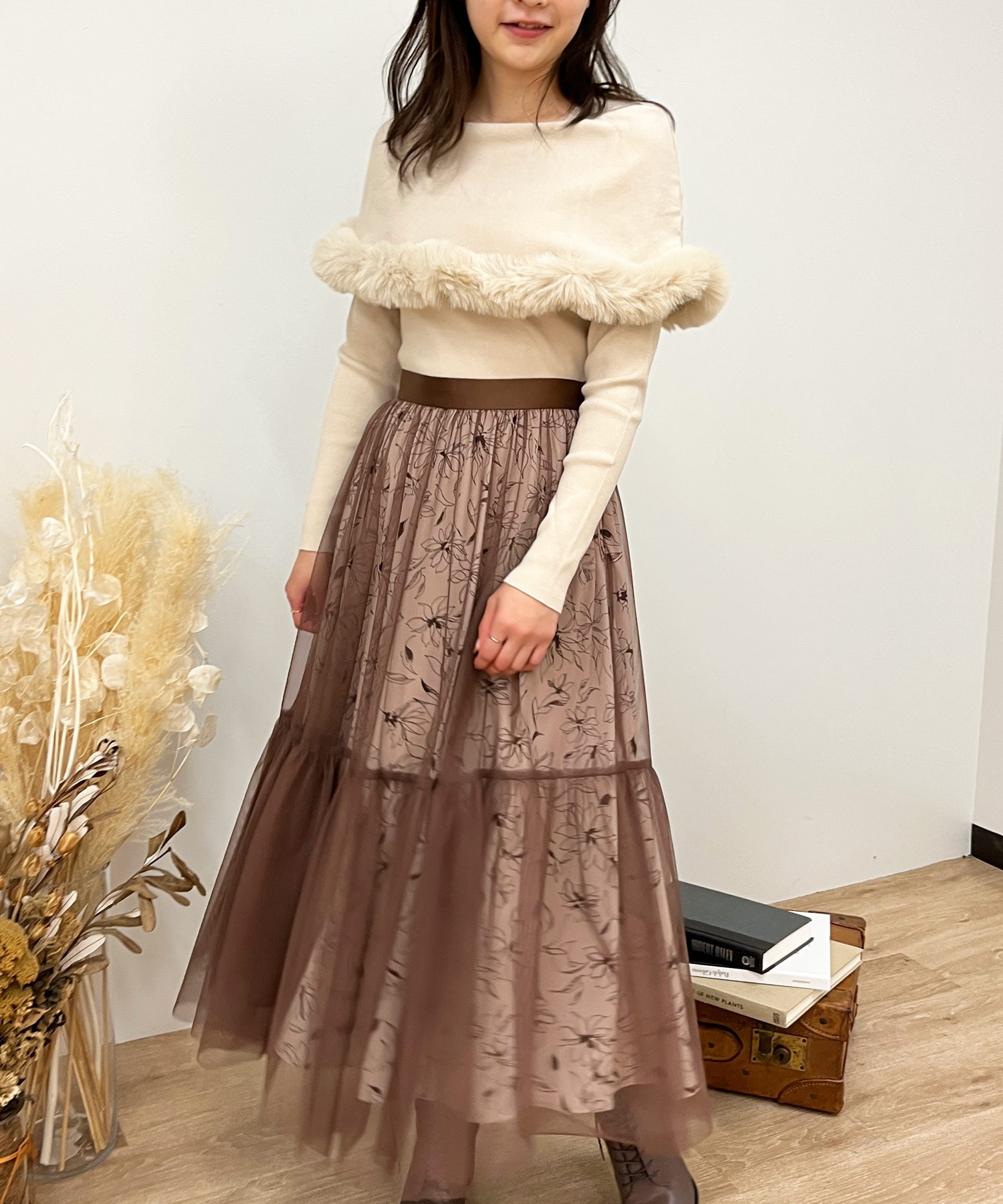 チュールプリントスカート | フレアスカート | NOELA OFFICIAL WEB STORE