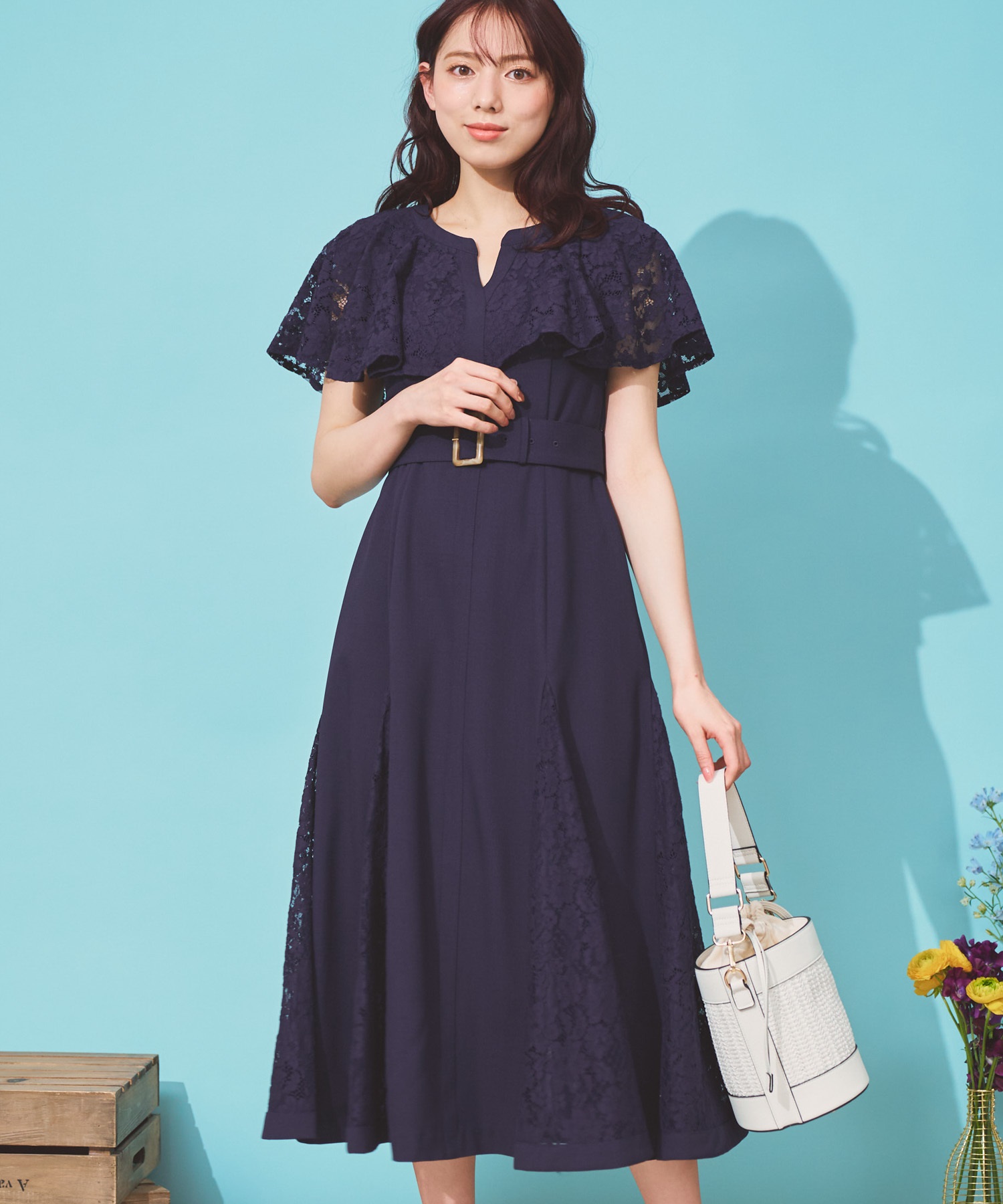 レースケープワンピース | ロングワンピース | NOELA OFFICIAL WEB STORE