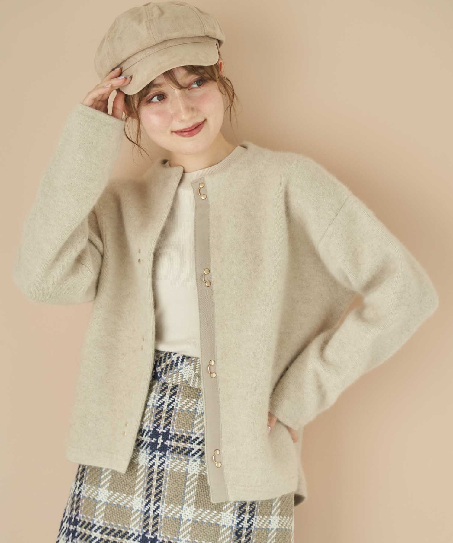 ノーカラーニットアウター | ジャケット | NOELA OFFICIAL WEB STORE