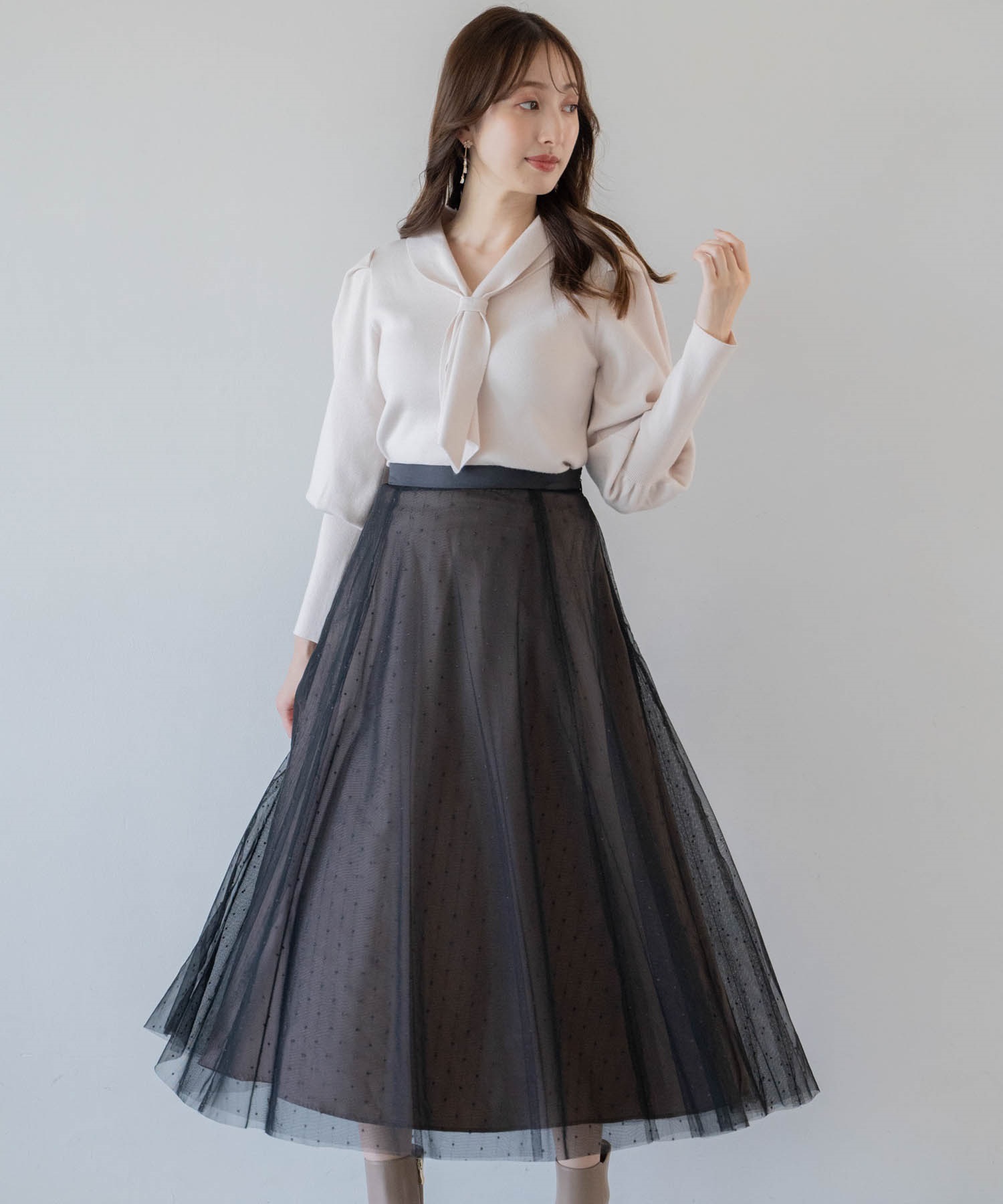 ラメドットチュールスカート | フレアスカート | NOELA OFFICIAL WEB STORE