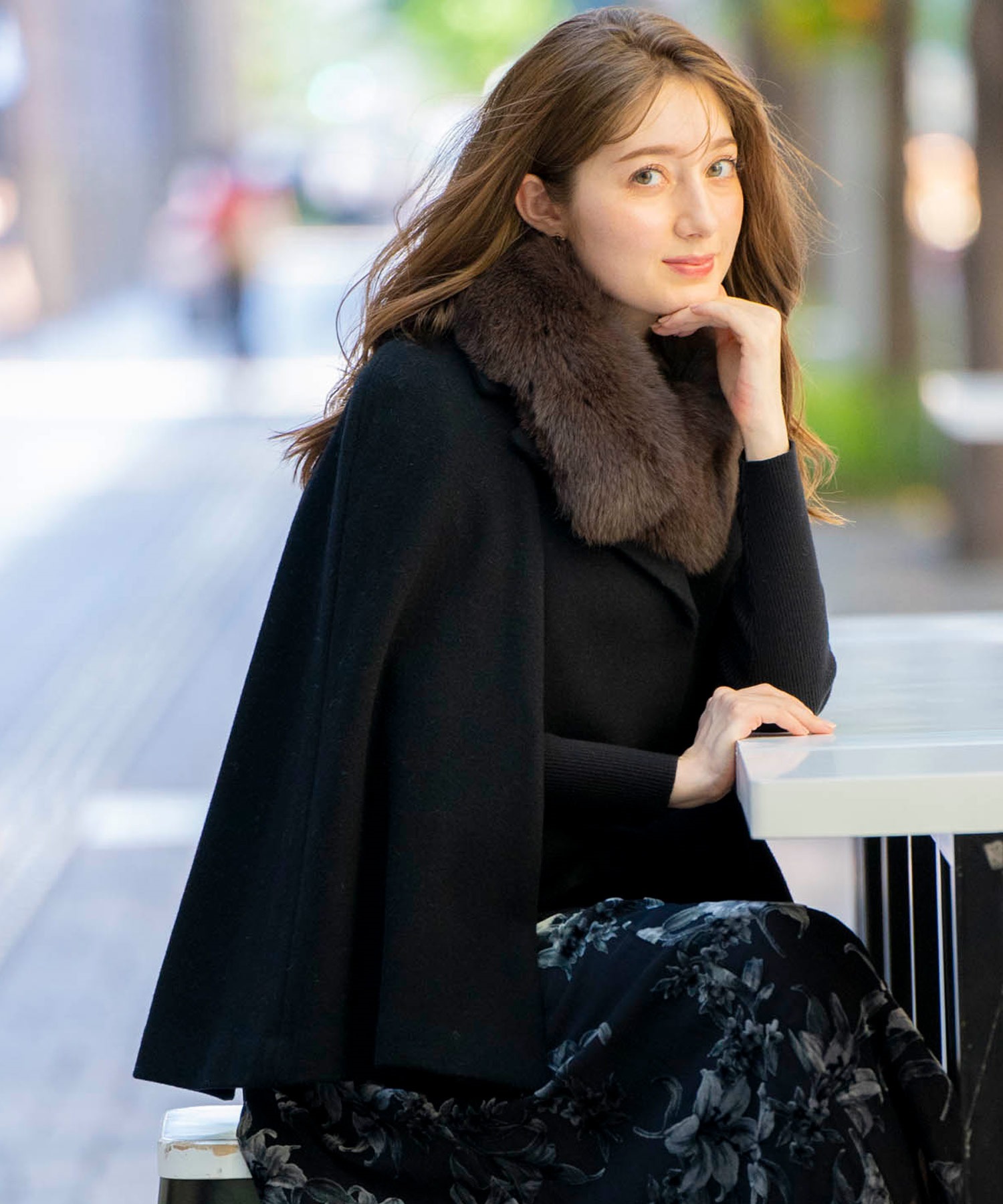 ファースリットケープコート | コート | NOELA OFFICIAL WEB STORE