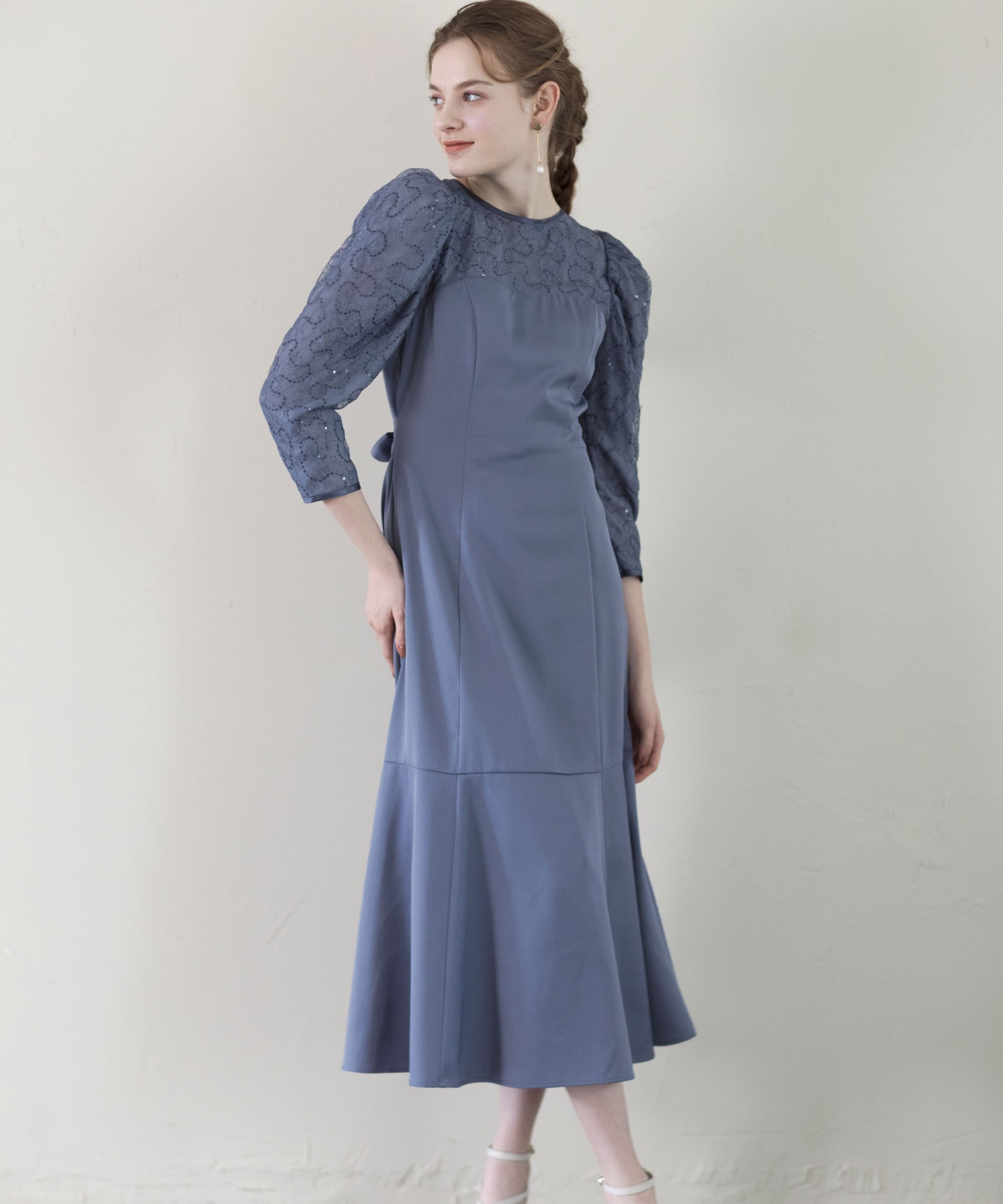 スパンコールレースドッキングワンピ | ロングワンピース | NOELA