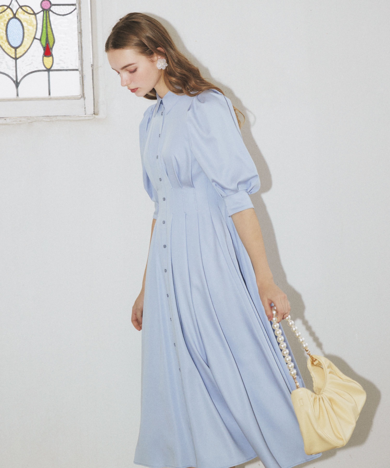 袖パフシャツ型ワンピ | ロングワンピース | NOELA OFFICIAL WEB STORE