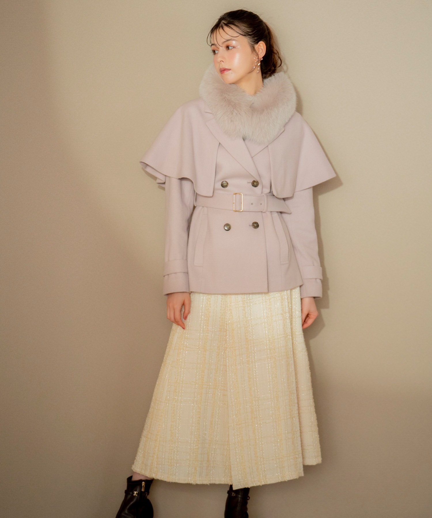 ケープ2WAYミディウールコート | コート | NOELA OFFICIAL WEB STORE