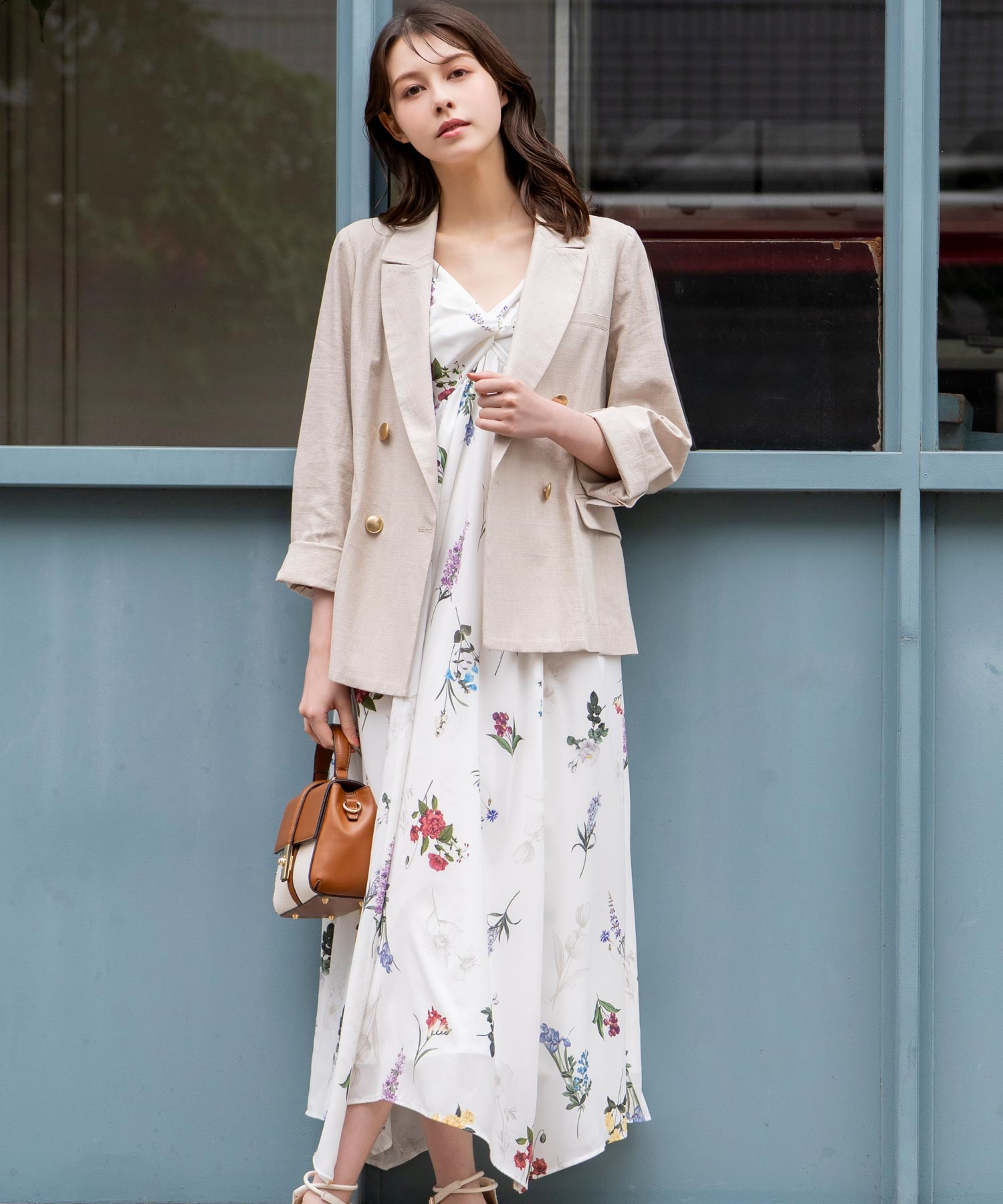 リネンゴールドボタンダブルジャケット | ジャケット | NOELA OFFICIAL