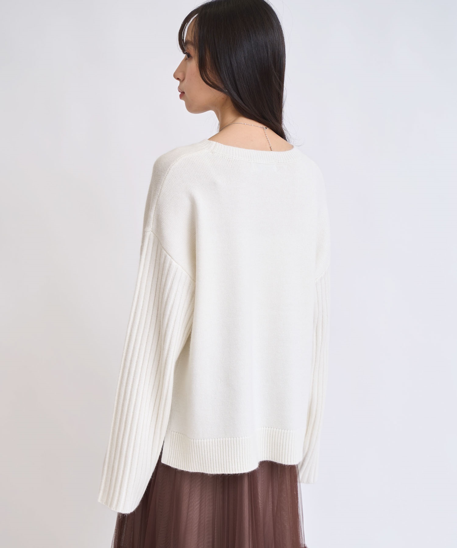 ウールラクーン混デザインスリーブニット | ニット | NOELA OFFICIAL