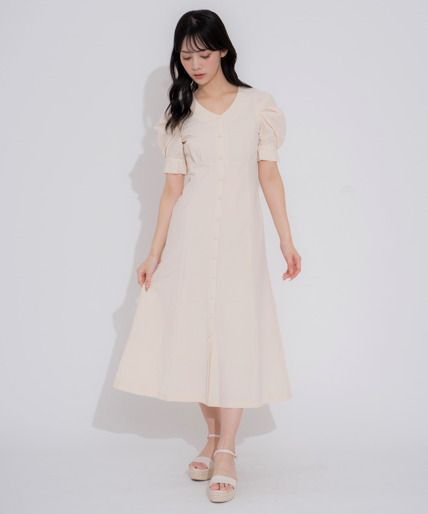 サッカータックスリーブワンピ | ロングワンピース | NOELA OFFICIAL