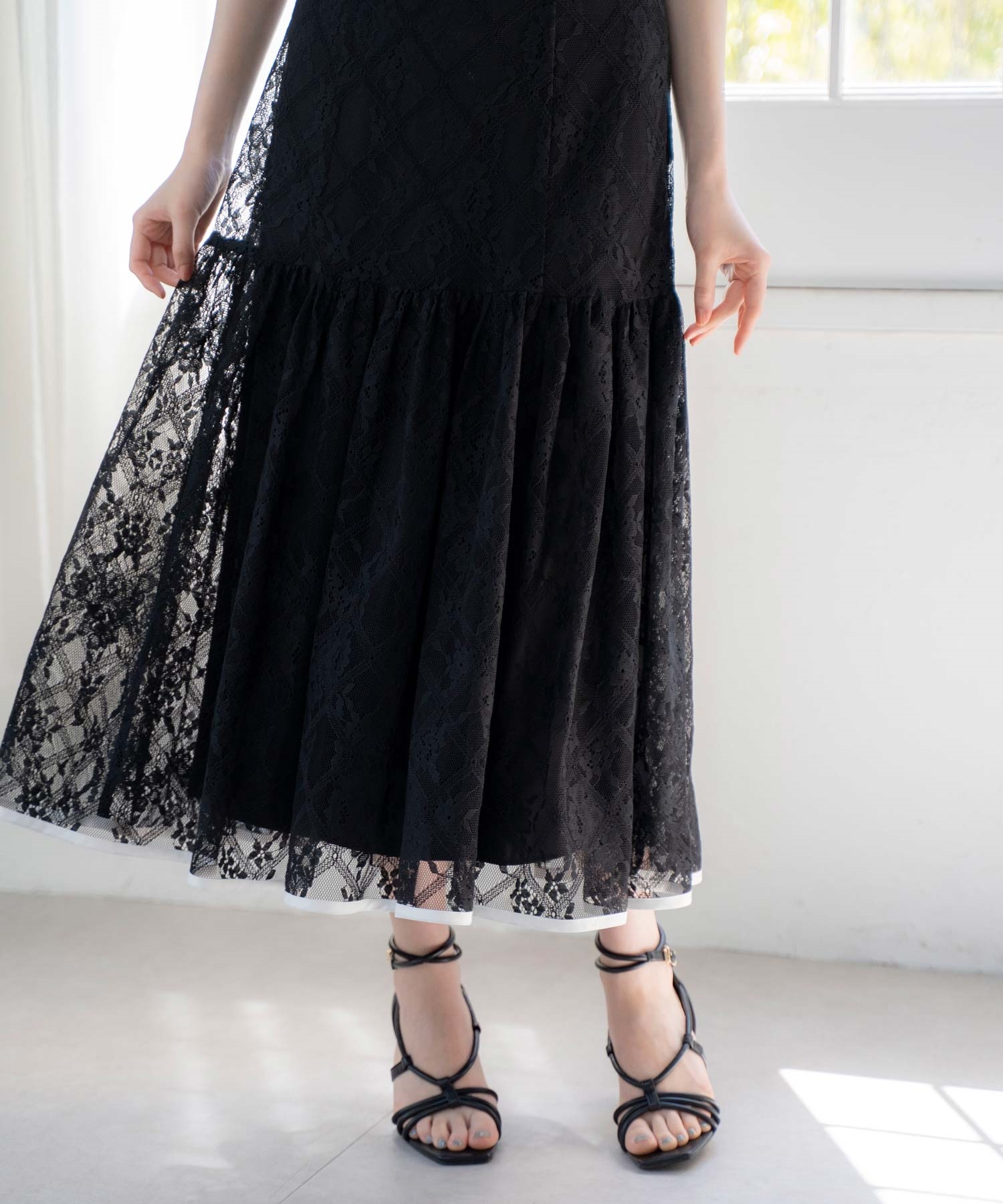 配色チェックレーススカート | フレアスカート | NOELA OFFICIAL WEB STORE