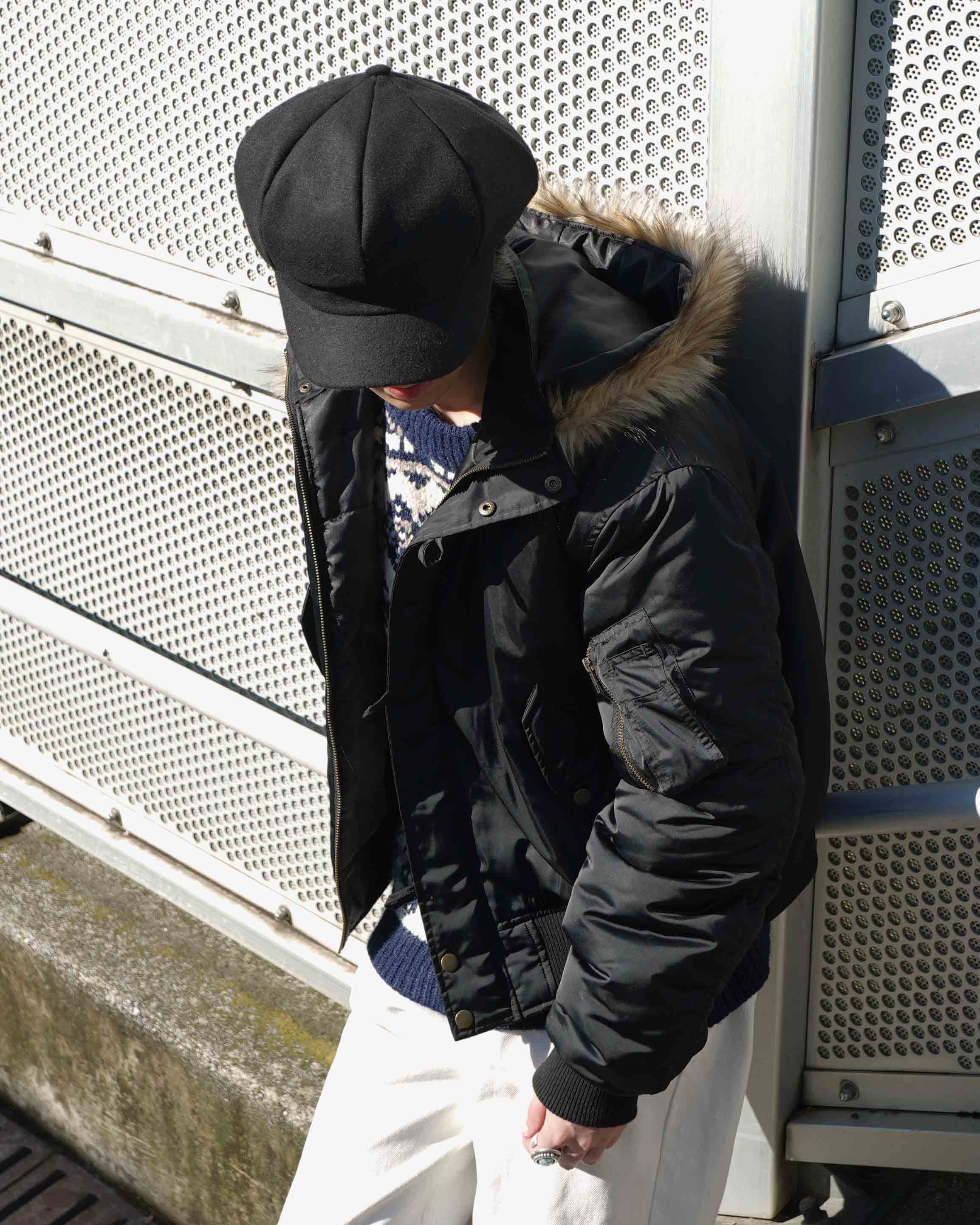 2WAYショートフライトジャケット[Black] – Noen