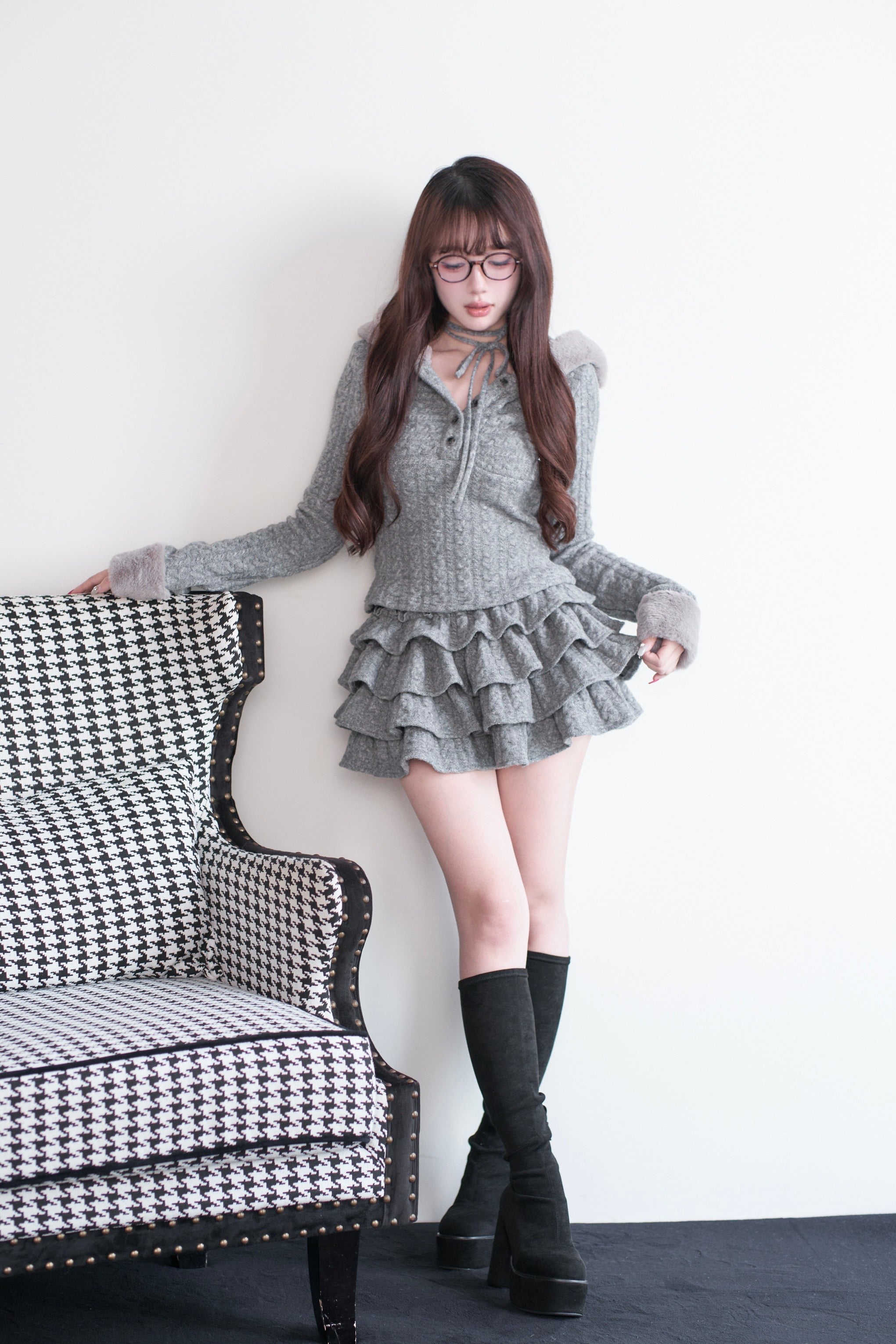 BunnyLis:リボンオフショルダーニットトップス – NoGenki