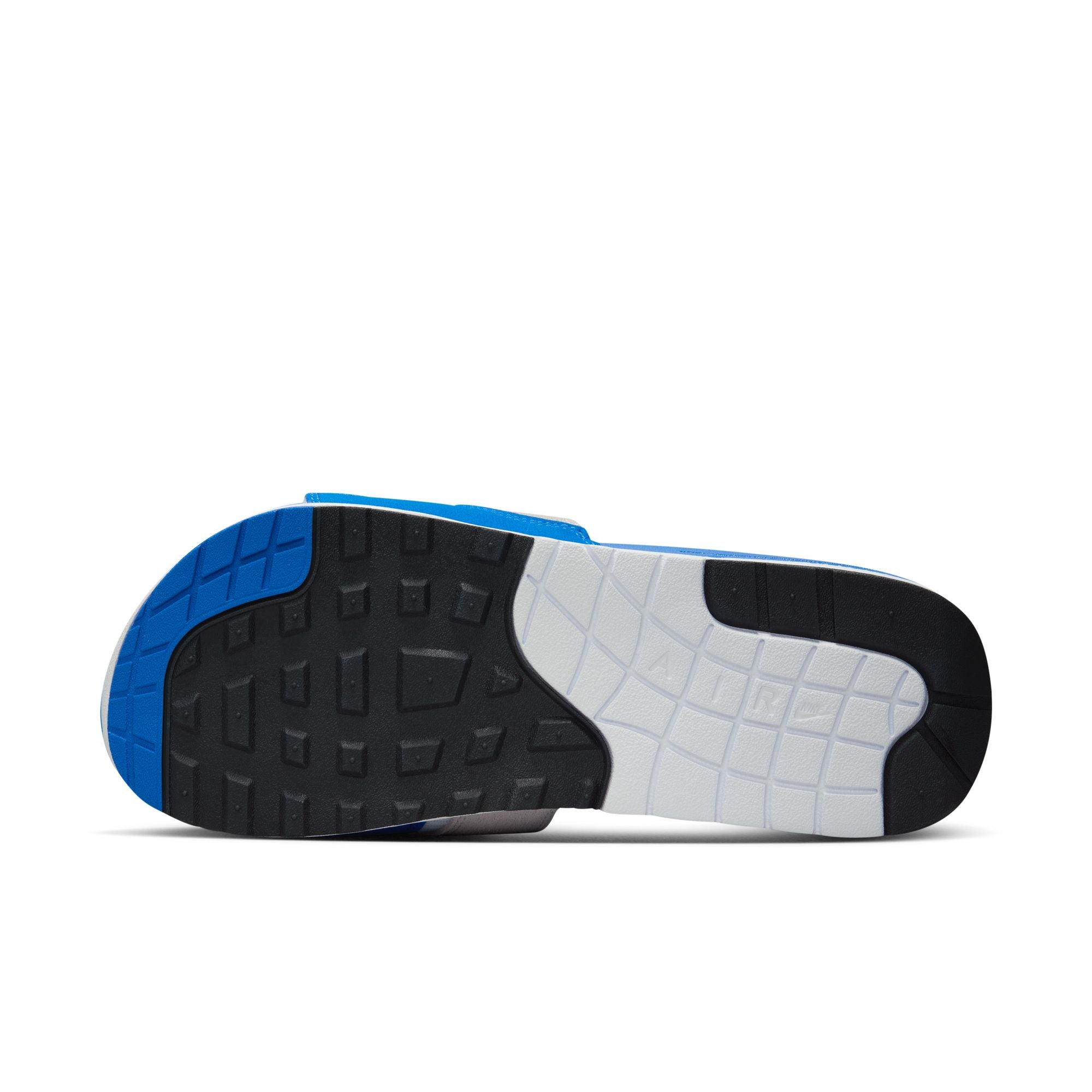 Nike - Men - Air Max 1 Slide - White/Royal Blue/Grey – Nohble