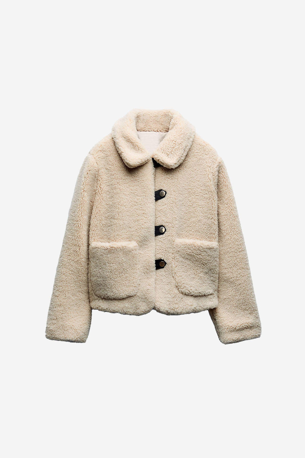 Frieda Short Length Vegan Sherpa Coat | Noize