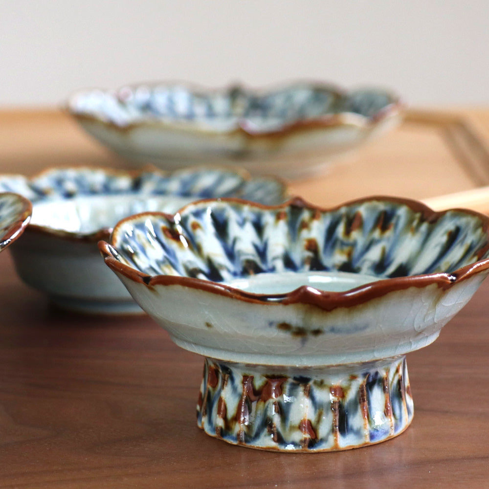 陶房 遊 輪花足付鉢（豆）｜のレン神楽坂【公式通販】発酵、暮らしの