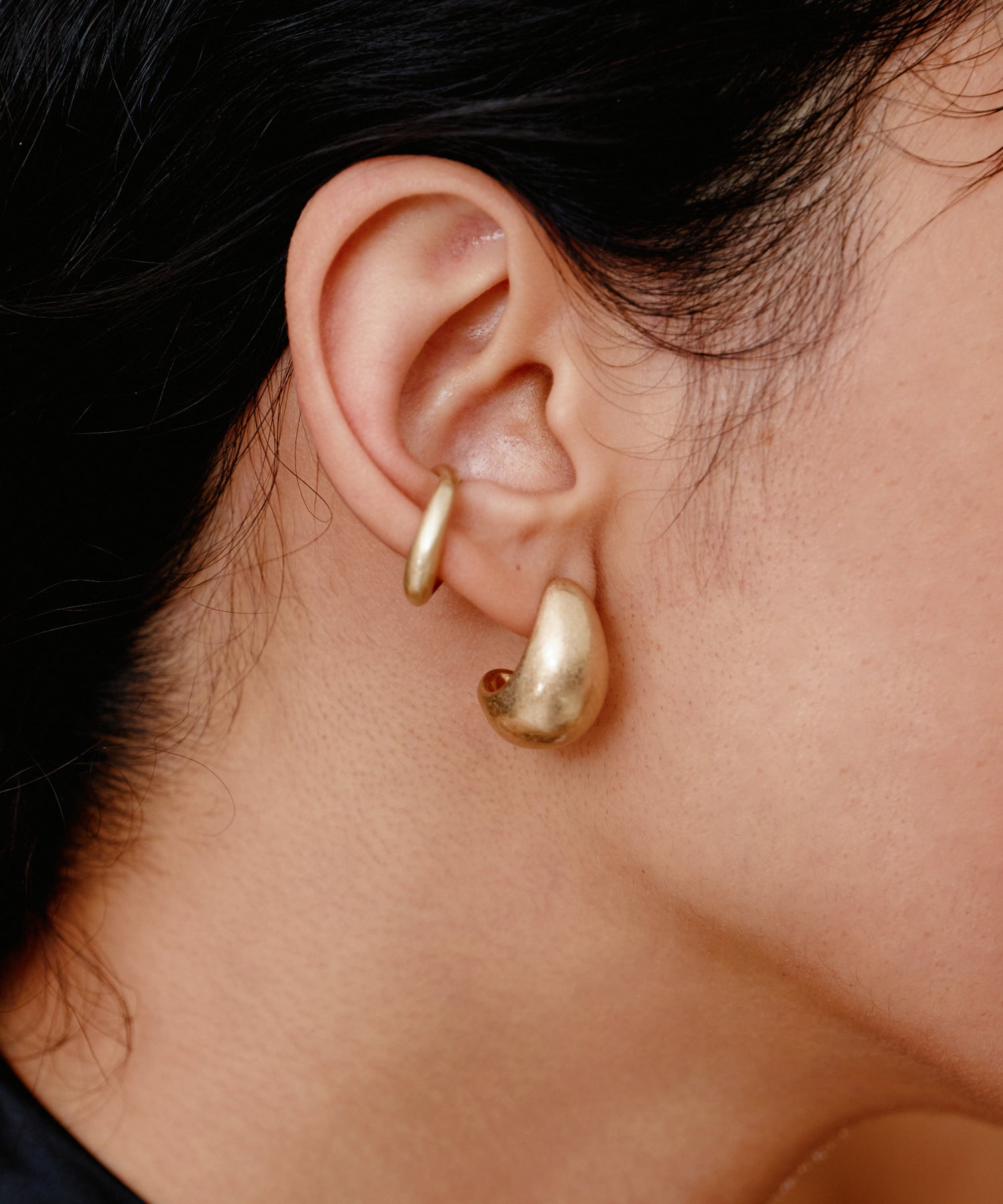 Mini Pendulum Ear Cuff & Volume Pierce | 大人の毎日使えるピアス