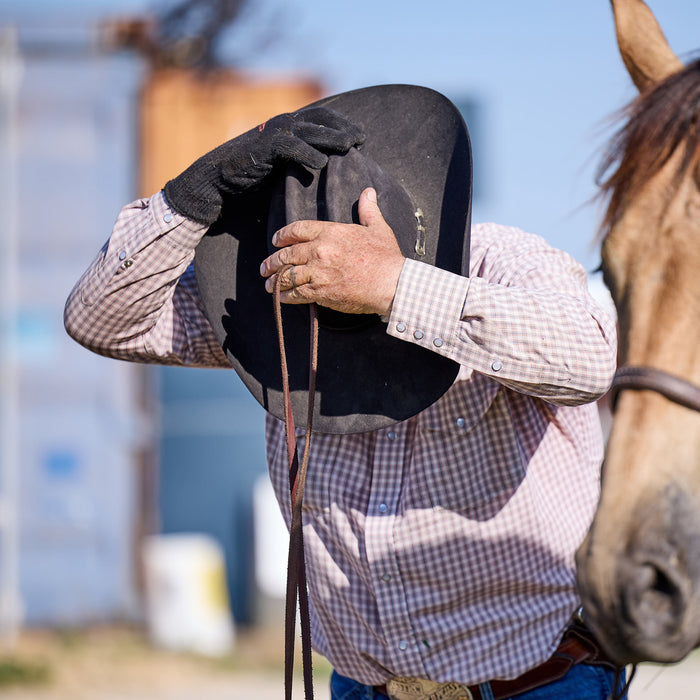 Jw Brooks Custom Hats 100X Black 8.5oz Work Horse 5in Brim Felt Hat