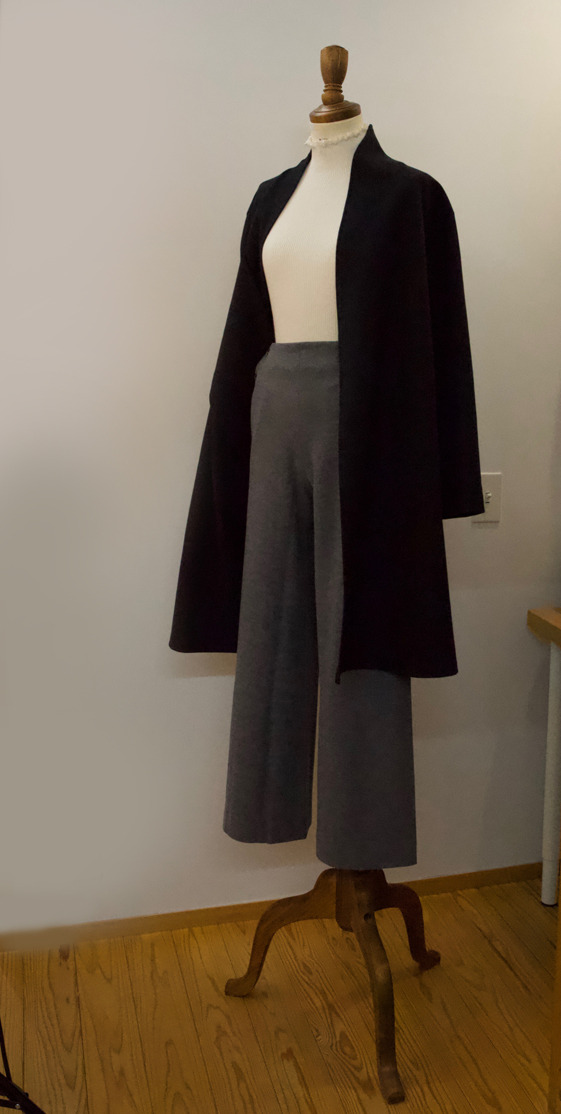 ラップ・コーディガン」 (圧縮ウール/レディース) 【ショート丈/ロング