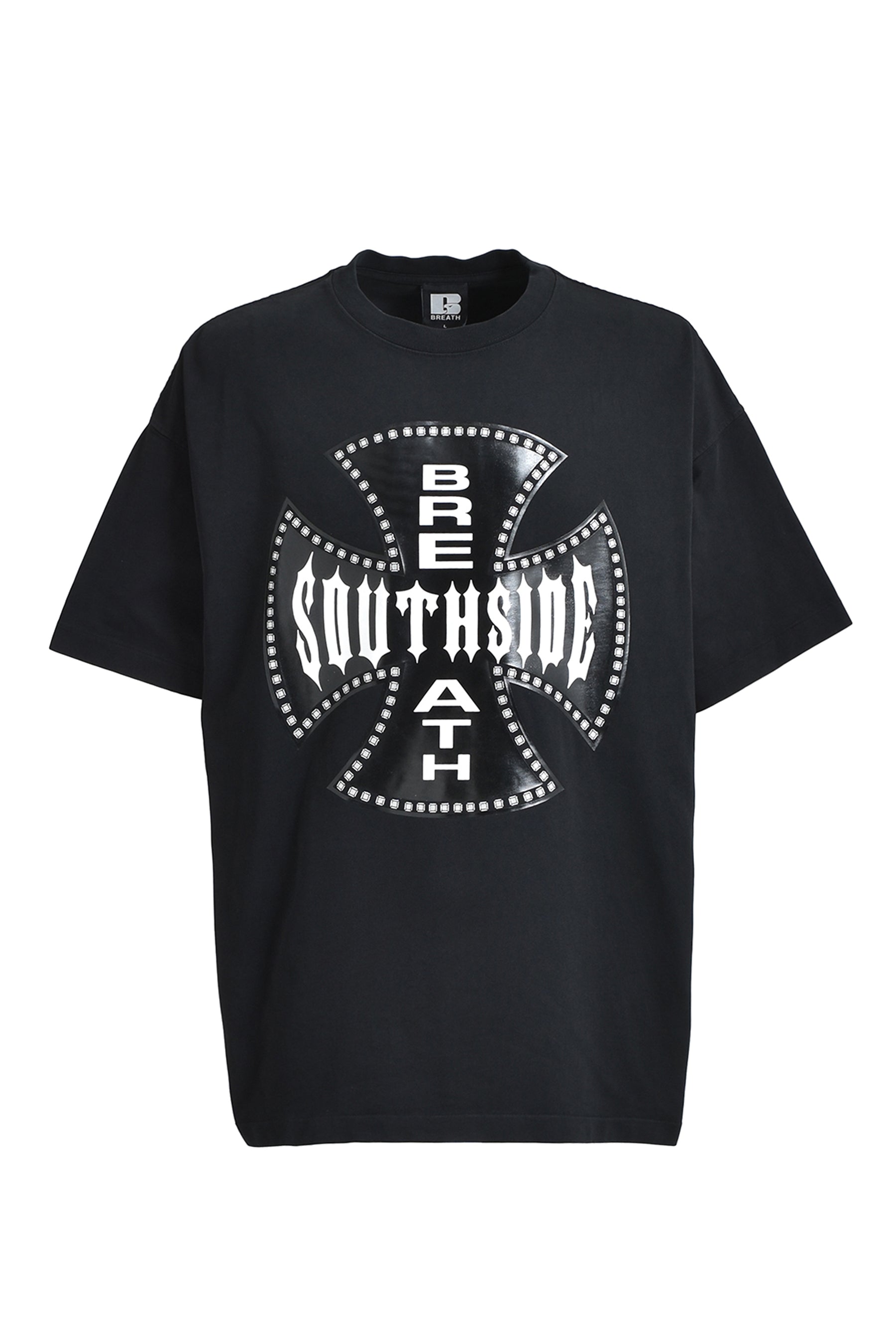 BREATH ブレス SS25 SOUTHSIDE CROSS LOGO TEE / BLK BLK - NUBIAN