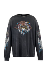 SAINT Mxxxxxx × TEFLON DISCO SS25 ML_LS TEE/SAINT DISCO / BLK - NUBIAN