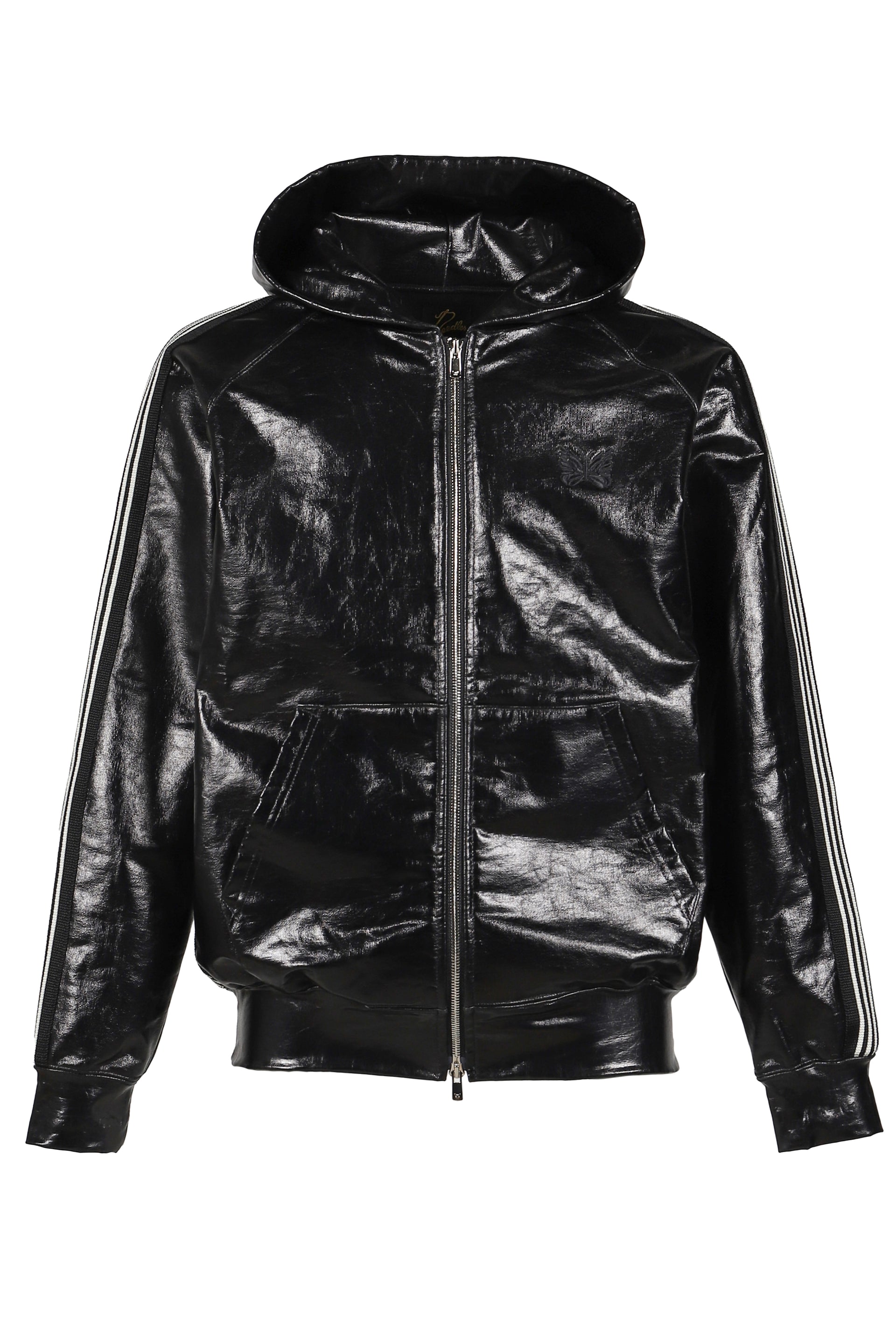 BREATH FW25 COATING ZIP UP HOODIE / BLACK - NUBIAN