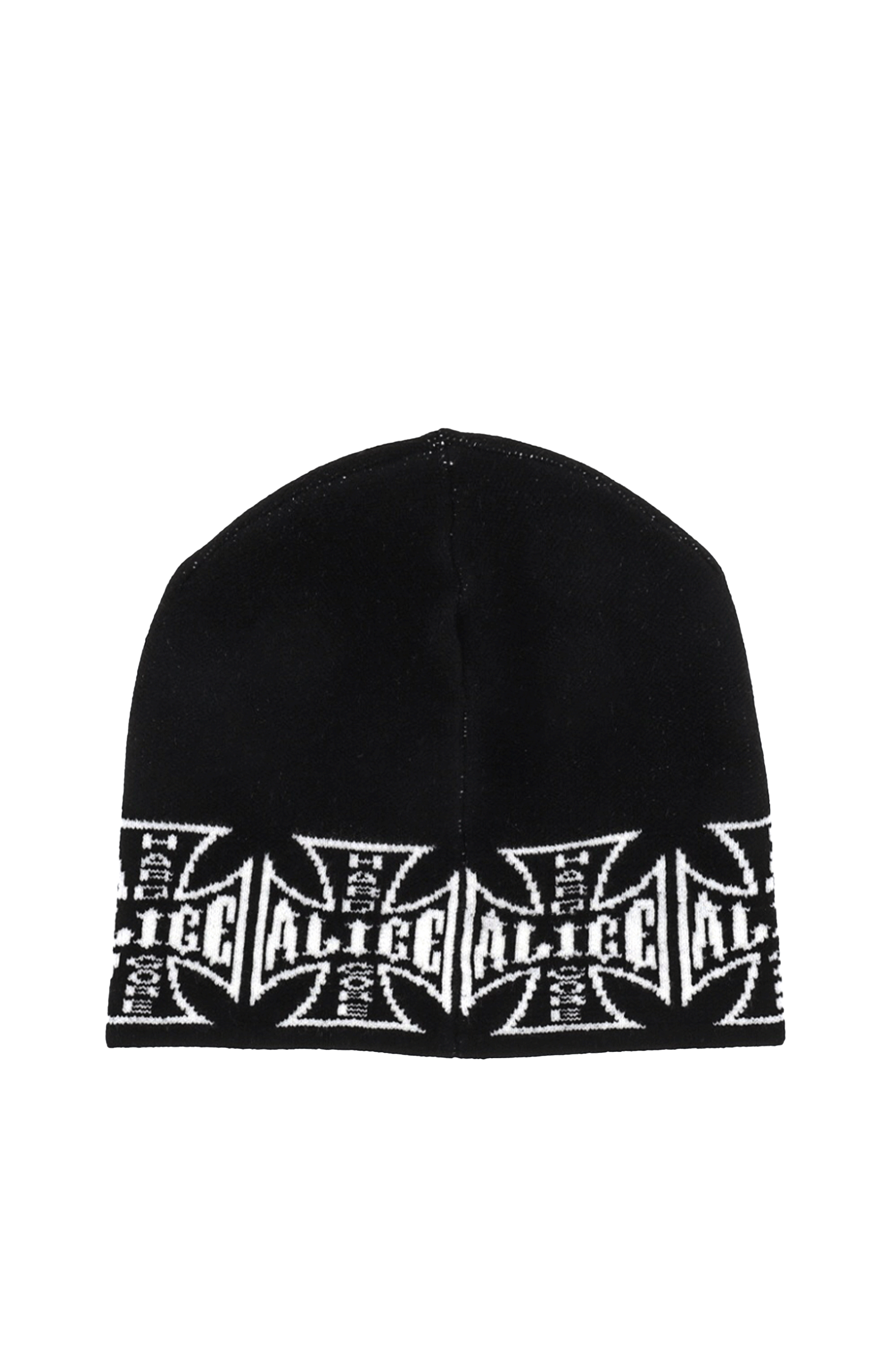 ALICE HOLLYWOOD SS25 TOKYO EXCLUSIVE JACUARD CHOPPER BEANIE / BLK