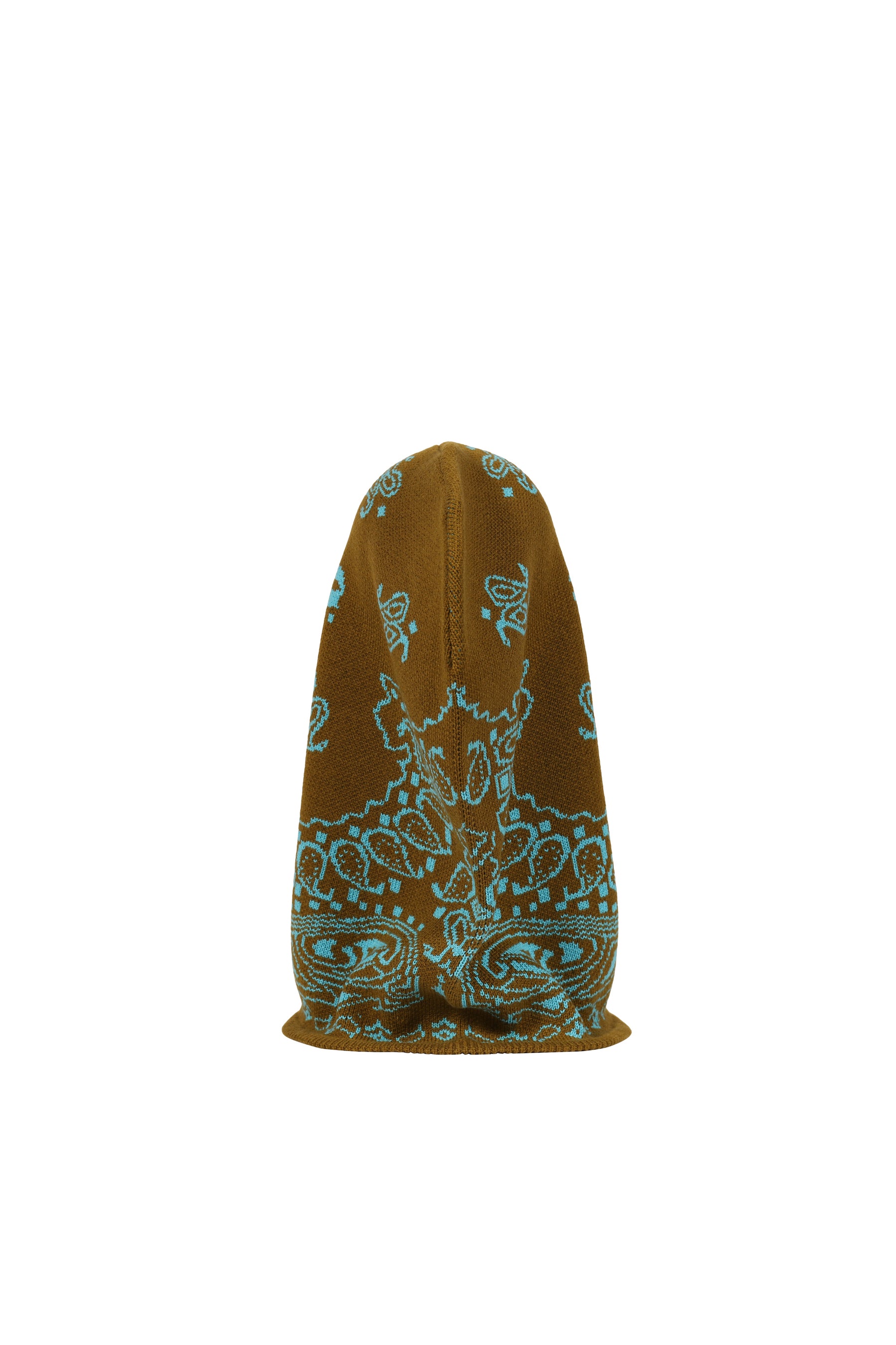 JUN/NAKAYAMA ジュンナカヤマ FW25 PAISLEY KNIT HOOD BALACLAVA / KHA