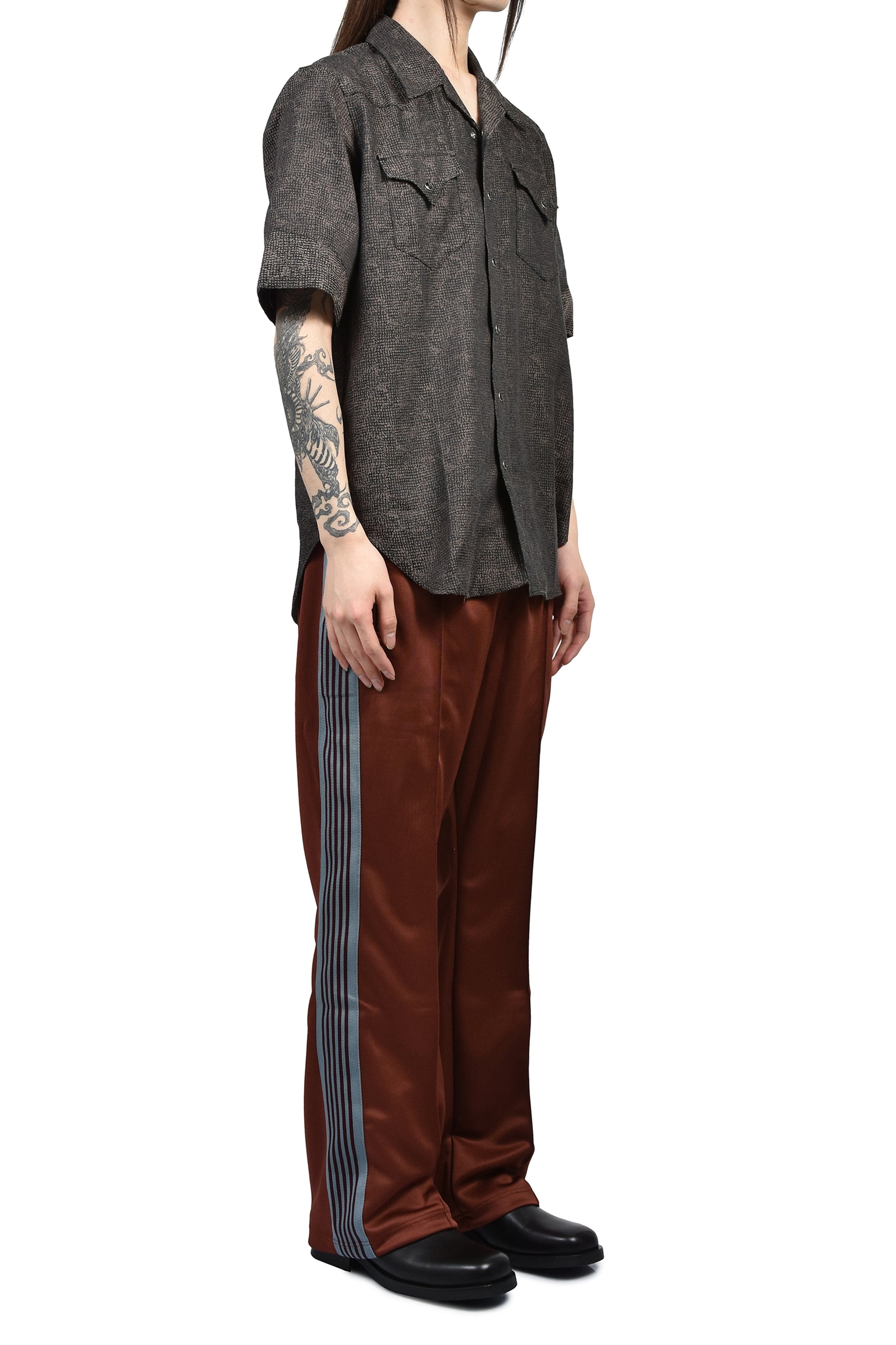 Needles ニードルス SS26 BOOT-CUT TRACK PANT - POLY SMOOTH / RUST