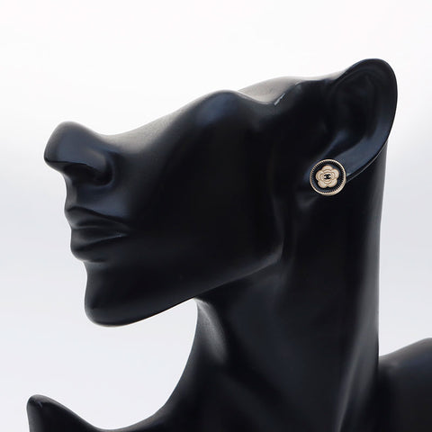 シャネル CHANEL 06P ココマーク カメリア ピアス ゴールド ブラック