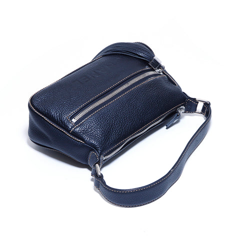 シャネル CHANEL フリンジ ワン ショルダーバッグ カーフ ブラック