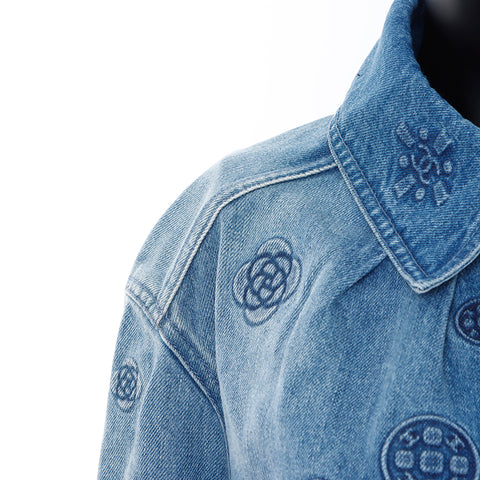 シャネル CHANEL デニム ココマーク Size36 セットアップ ブルー