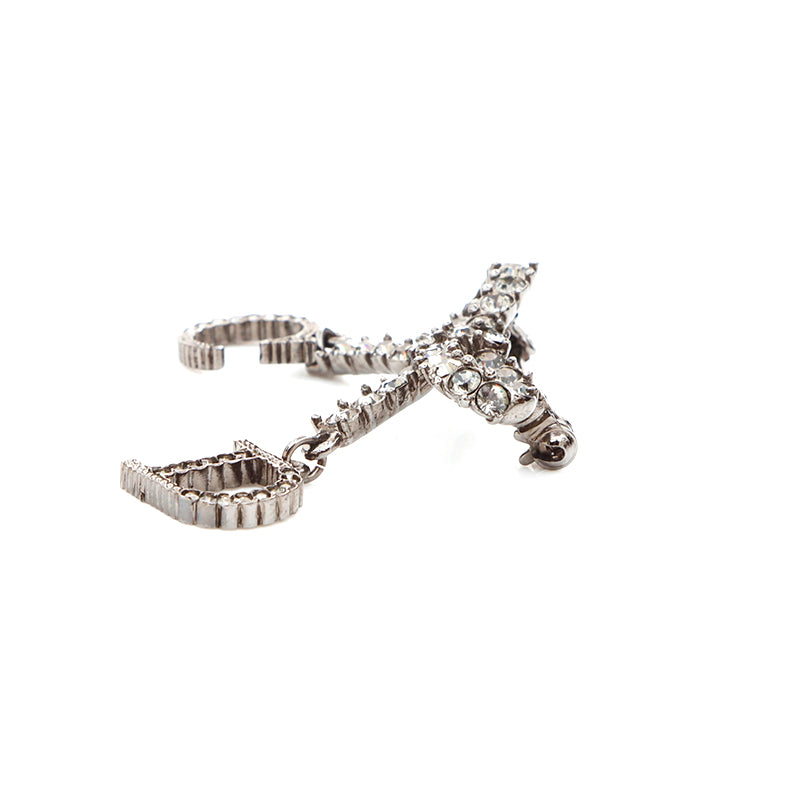 クリスチャンディオール Christian Dior ブローチ シルバー WS5896