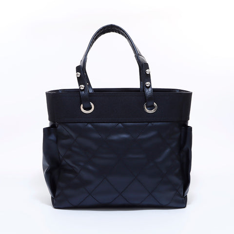 シャネル CHANEL パリビアリッツ GM 18番台 トートバッグ ブラック
