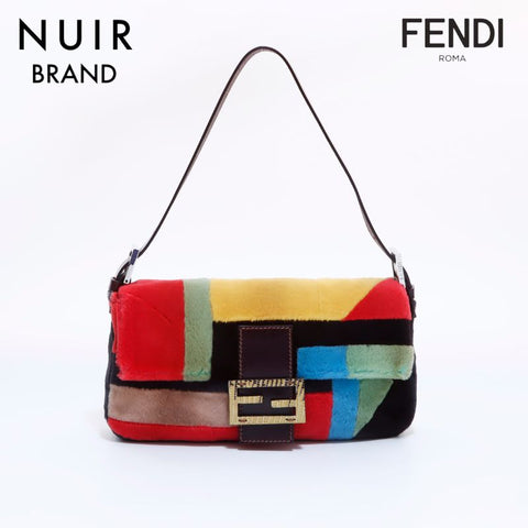 フェンディ FENDI マンマバケット ファー ショルダーバッグ マルチ