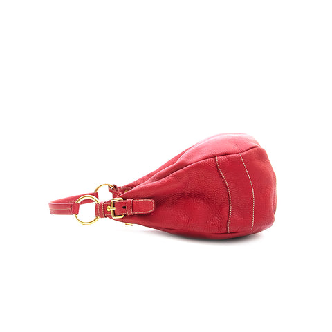 プラダ PRADA ロゴ レザー ワン ショルダーバッグ レッド P13149