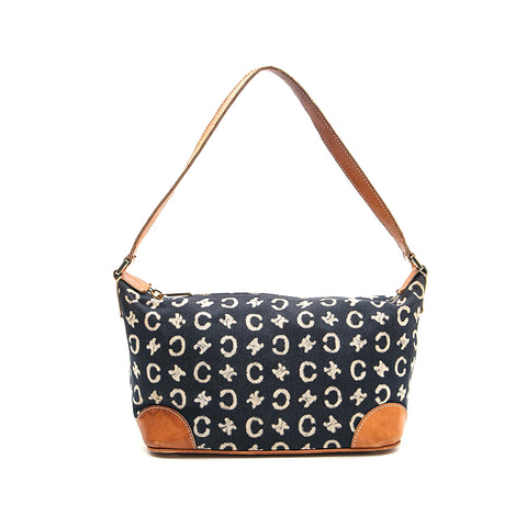 セリーヌ CELINE Cマカダム セミワン ショルダーバッグ ネイビー