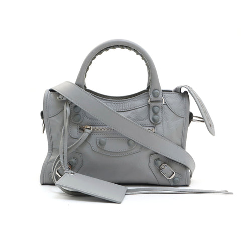 バレンシアガ BALENCIAGA ジャイアントミニシティ ハンドバッグ グレー