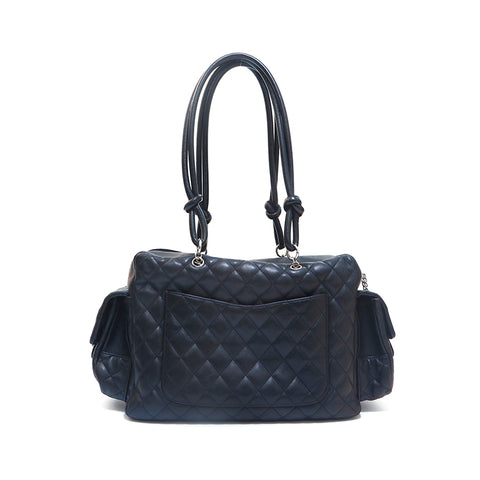 シャネル CHANEL カンボンライン マルチポケット ハンドバッグ レザー