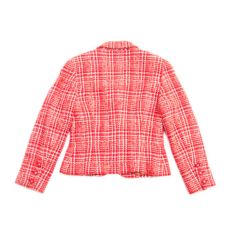 シャネル CHANEL ココボタン ツイード ジャケット コート レッド