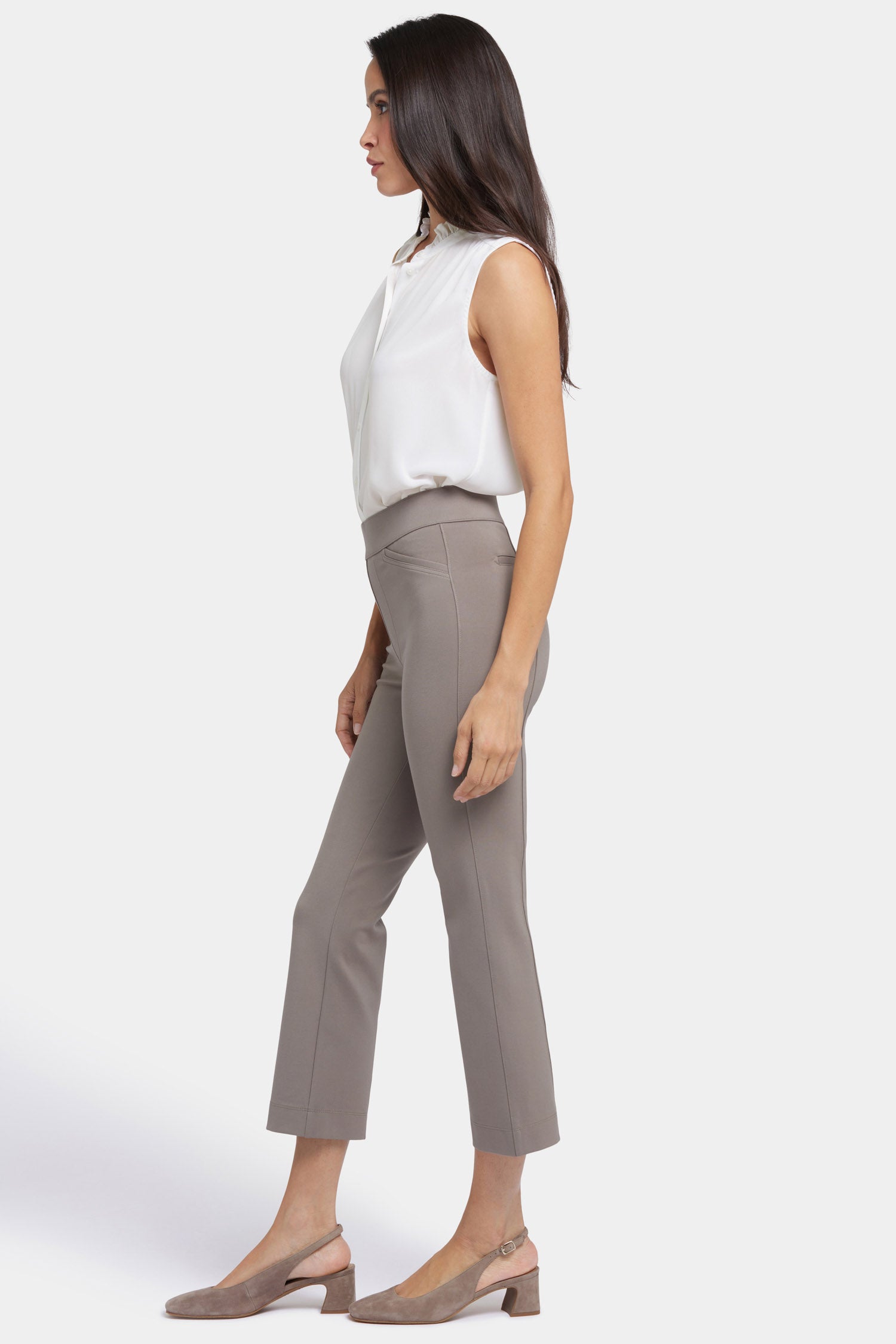 Pull-On Straight Crop Pants Sculpt-Her™ Collection - Saddlewood