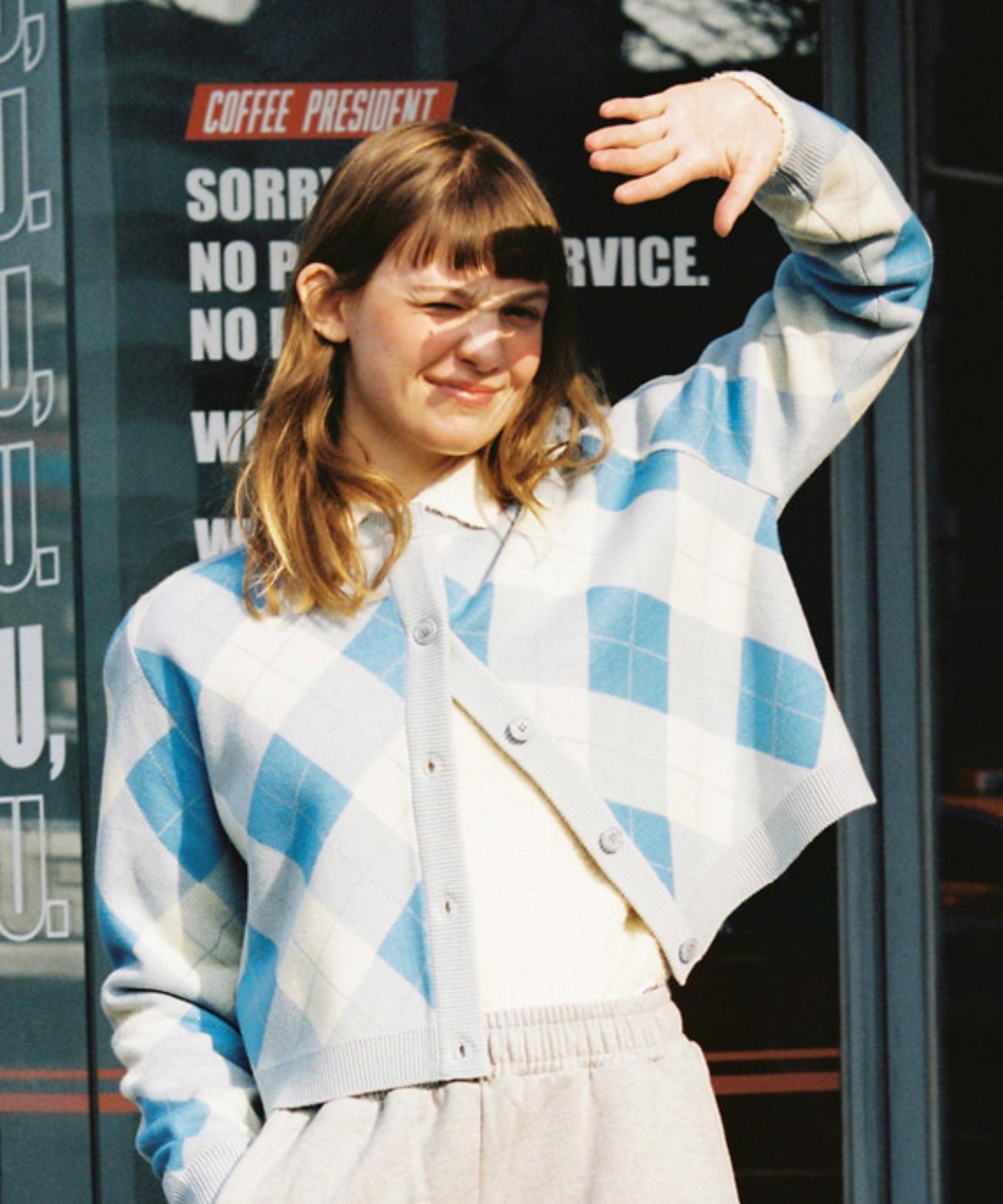 A'GEM/9 × .kom『CLOTTY/クロッティ』CC ARGYLE CARDIGAN/アーガイル