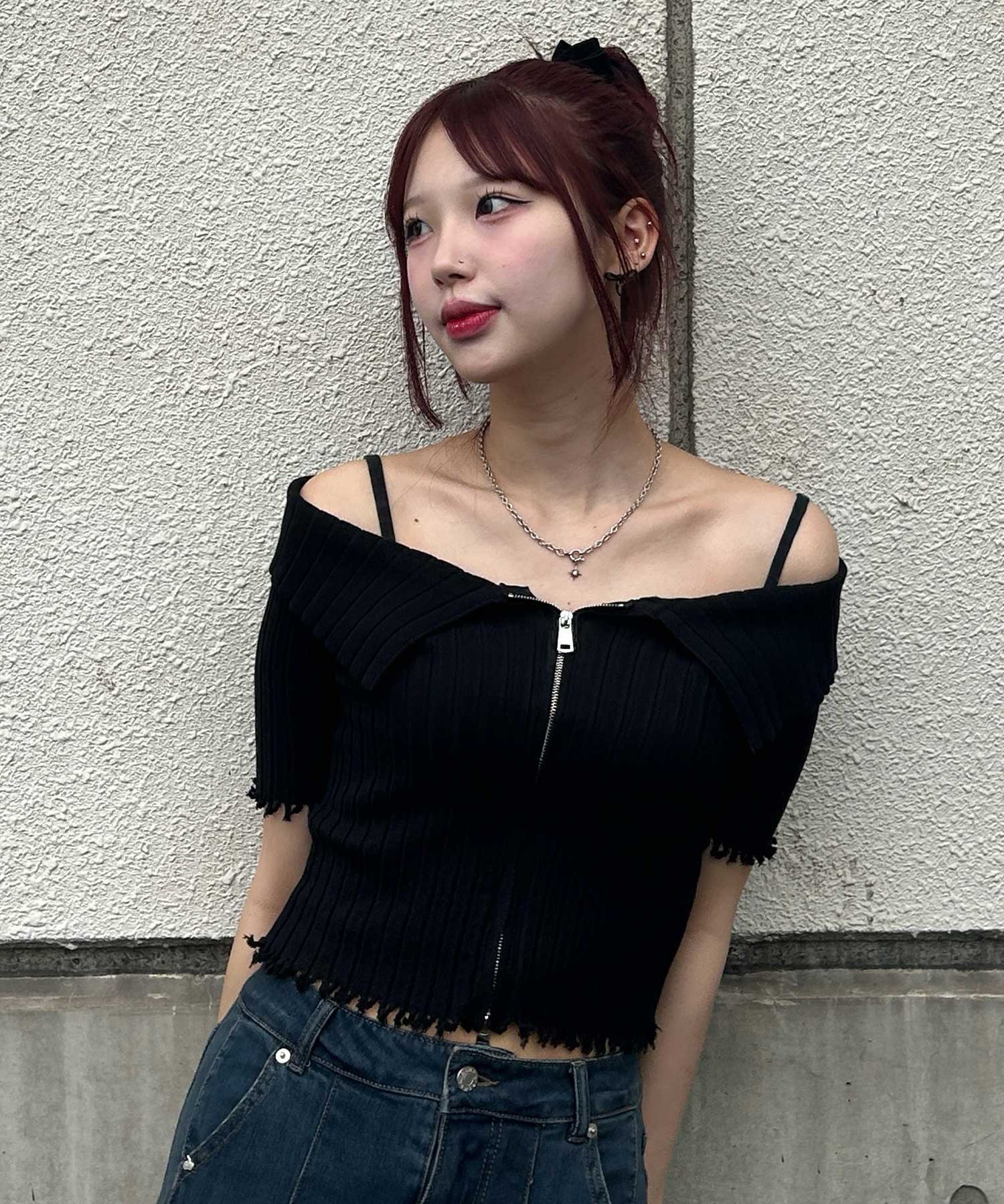 A'GEM/9 × .kom 『.KOM/ドットケーオーエム』 ZIPUPオフショルダー