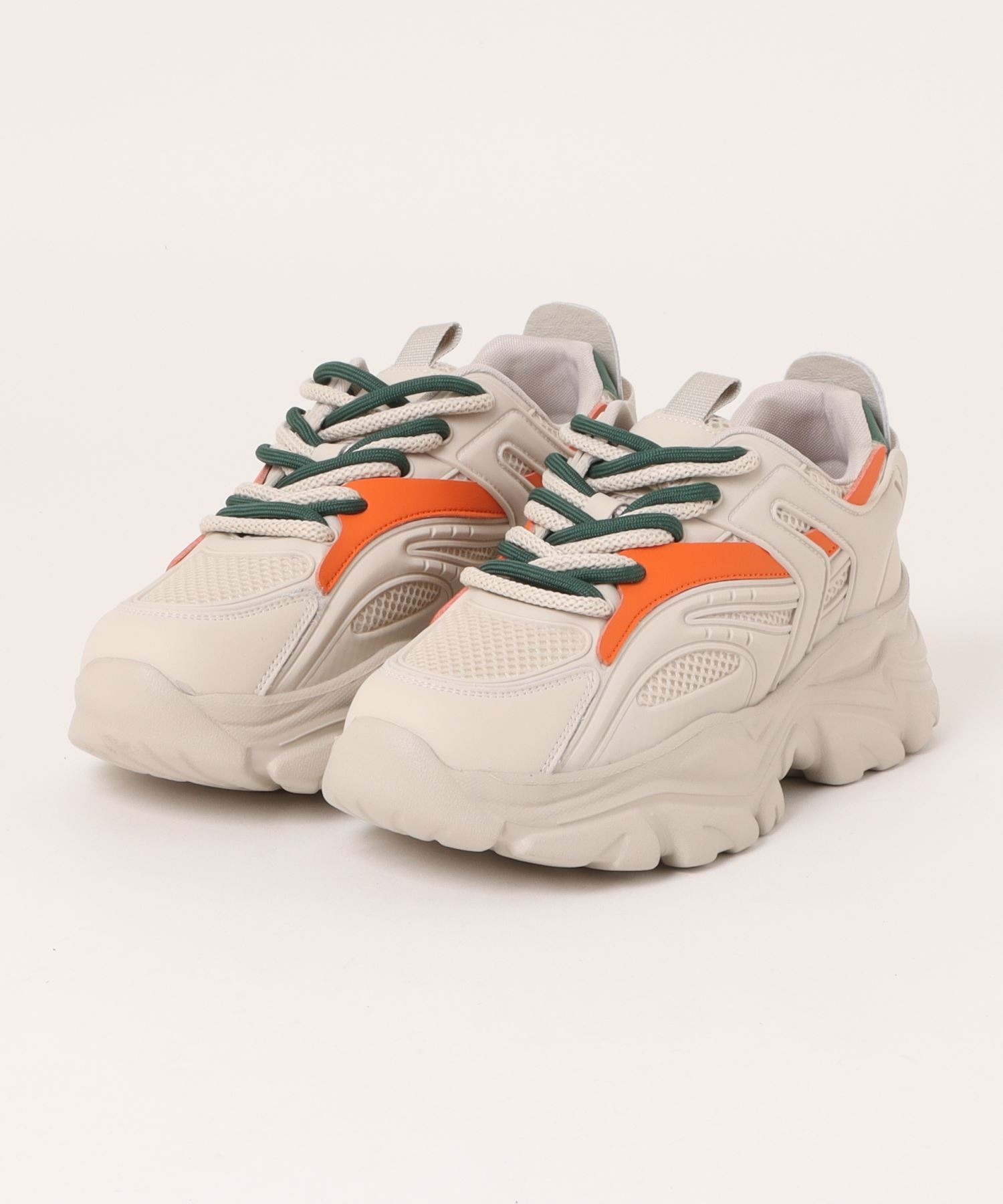 軽量/284g/厚底/5cm/カップインソール】カラーラインスニーカー ALL