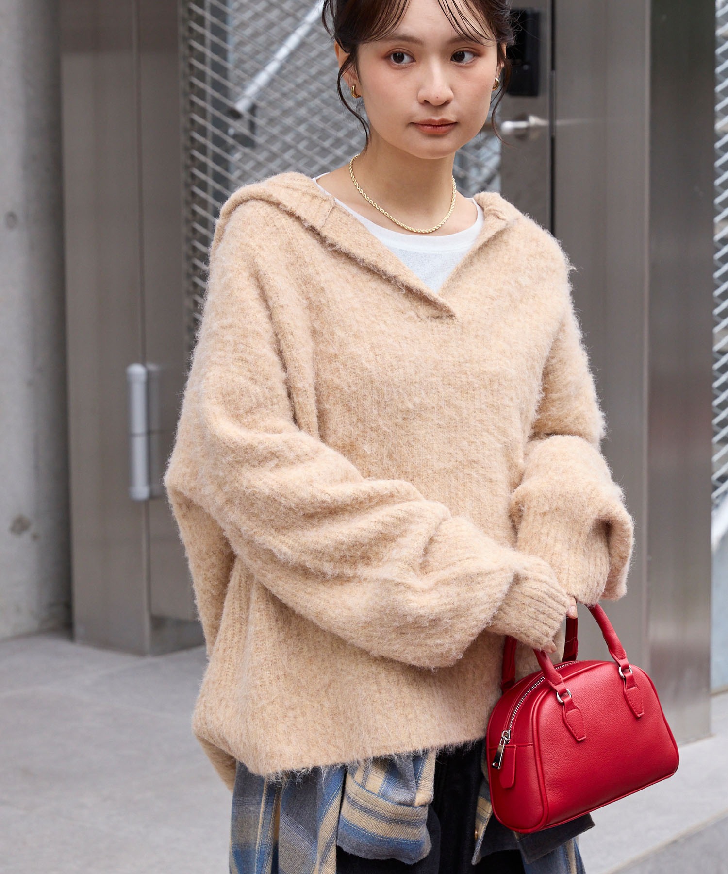 【美品】MERINO MINK スキッパー ニット メリノウール ポッサムファー 送料無料 ニュージーランド製 MERINO MINK ポッサムファー ニット