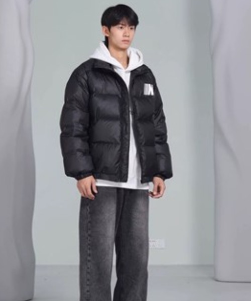 A'GEM/9 × .kom『JUMPNEXT／ジャンプネクスト』ロゴ中綿ジャケット